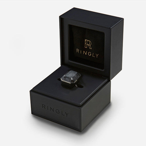 Ringly Luxe Dive Bar Anello Smart Quarzo Misura 6 Gunmetal