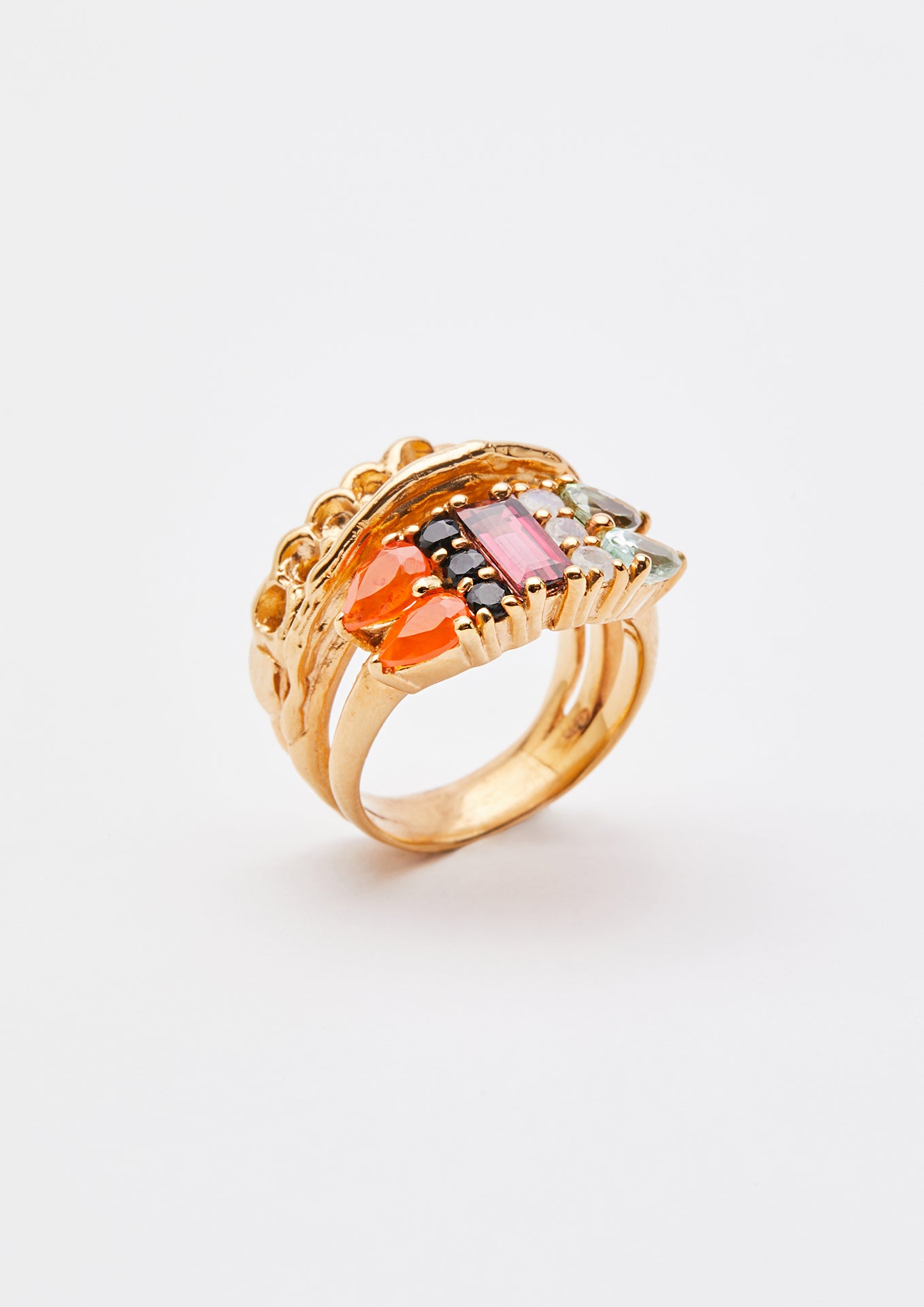 Voodoo Jewels Bold Shapes Loa Anello Argento Tormalina
