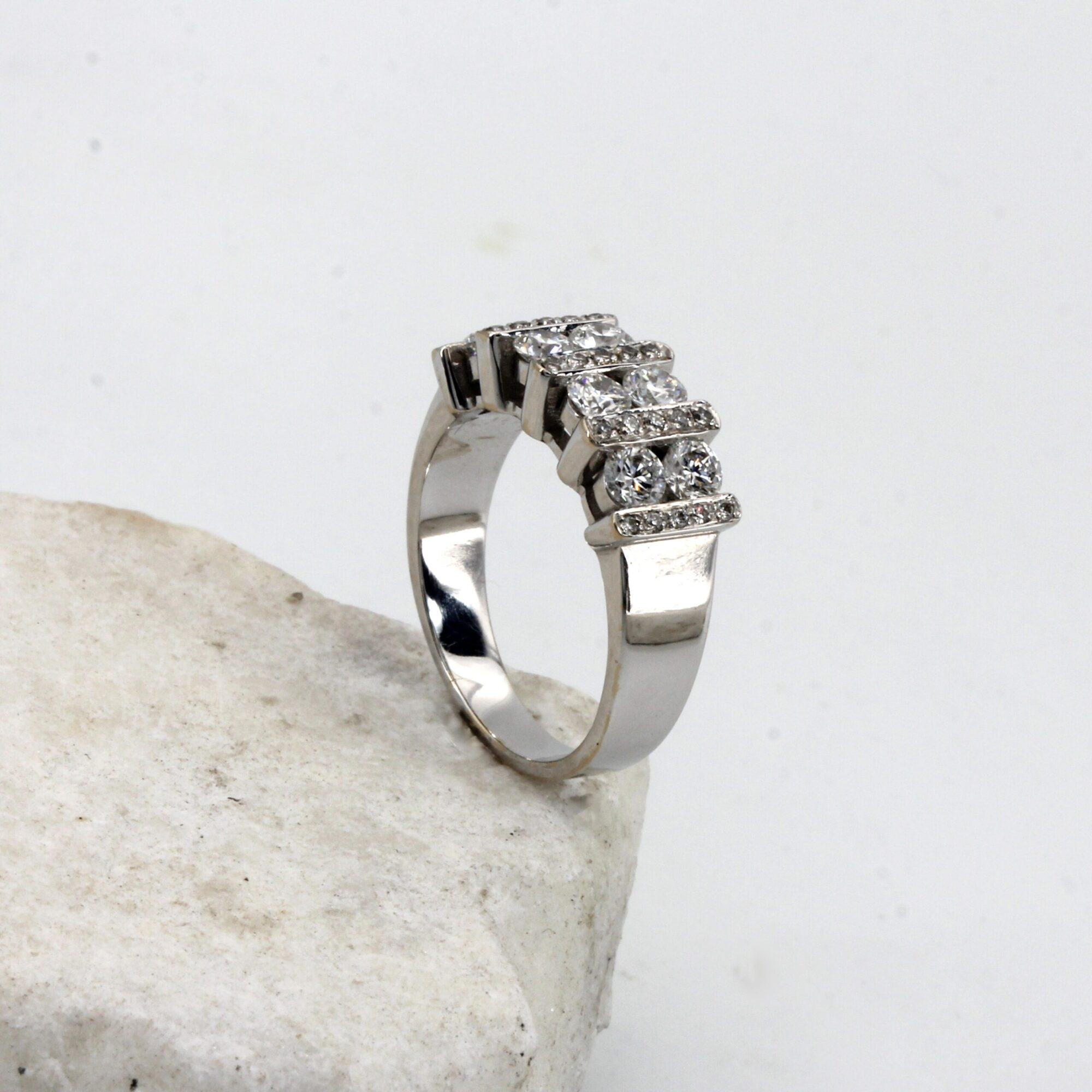 Anna Gioielli Gioielli Classici Anello Traversine Oro Brillanti 1.33ct