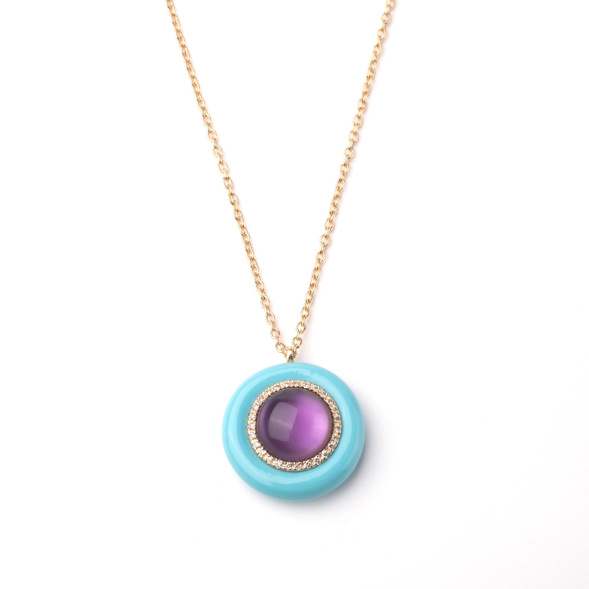 Noi Gioielli Mistica ciondolo oro giallo 18kt ametista 20 mm
