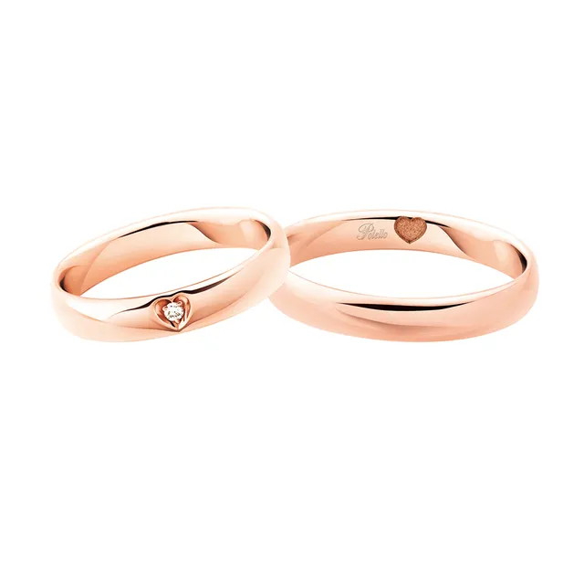 Polello Sì Lo Voglio fede matrimonio oro rosa