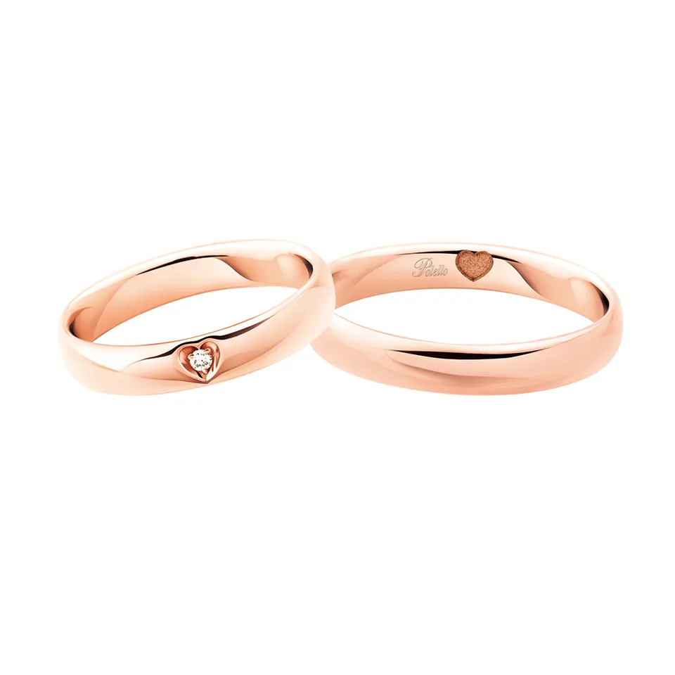 Polello Sì Lo Voglio fede matrimonio oro rosa