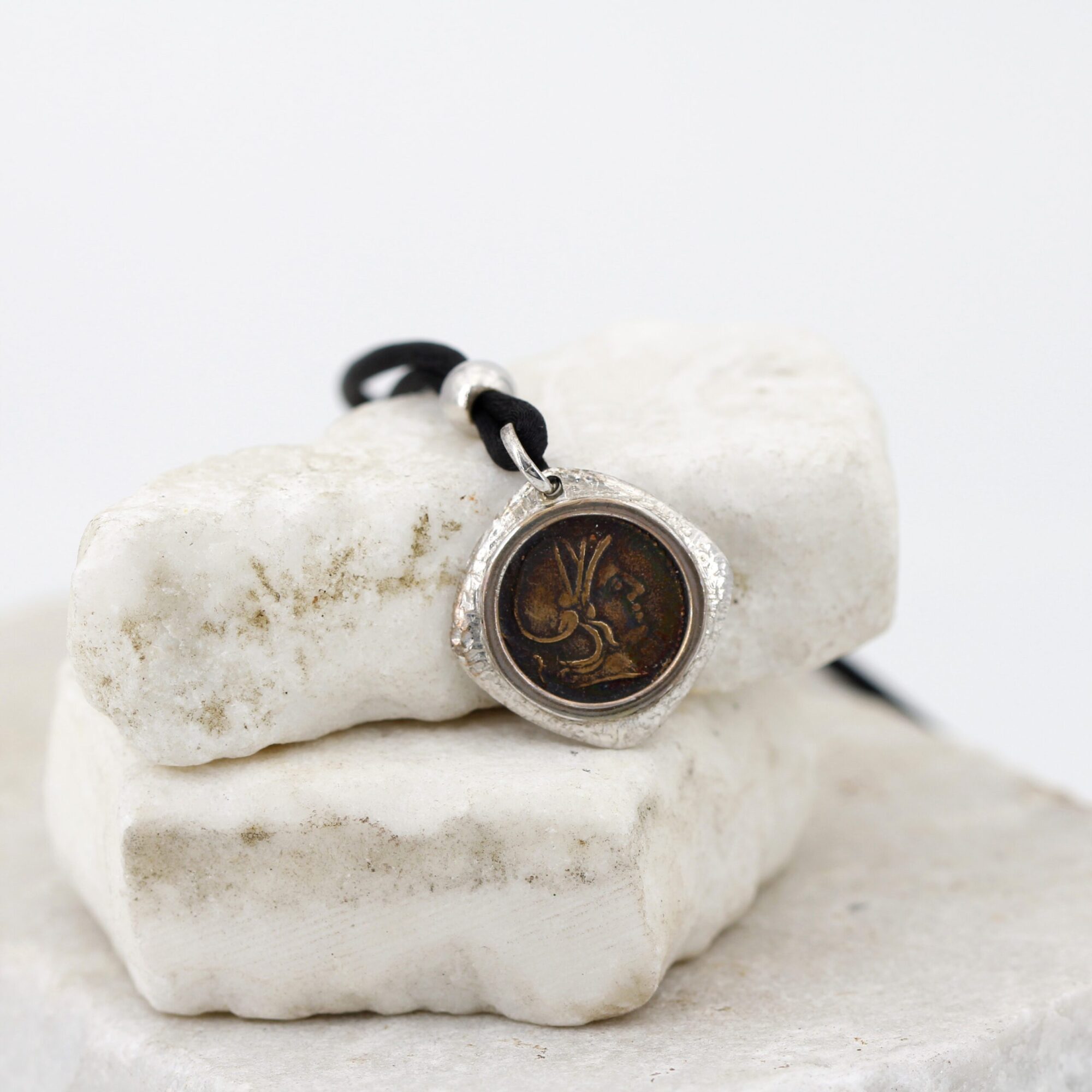 Anna Gioielli Monete Romane Pendente Argento Moneta Bronzo