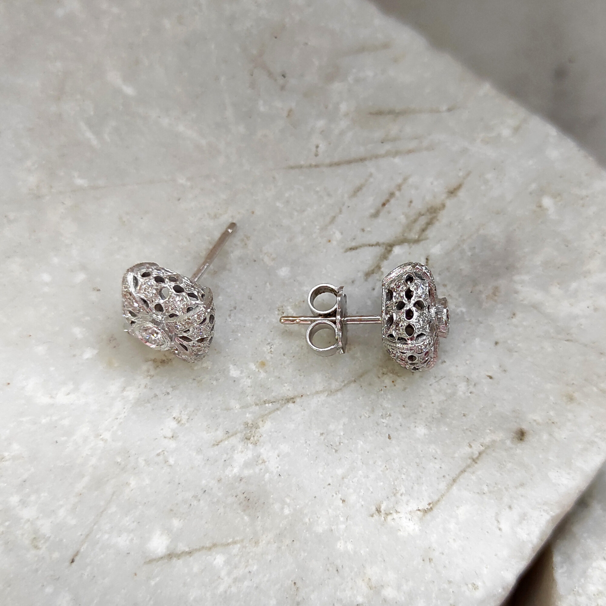 Anna Gioielli Stile Orafo Fiorentino orecchini oro bianco 0,57 ct