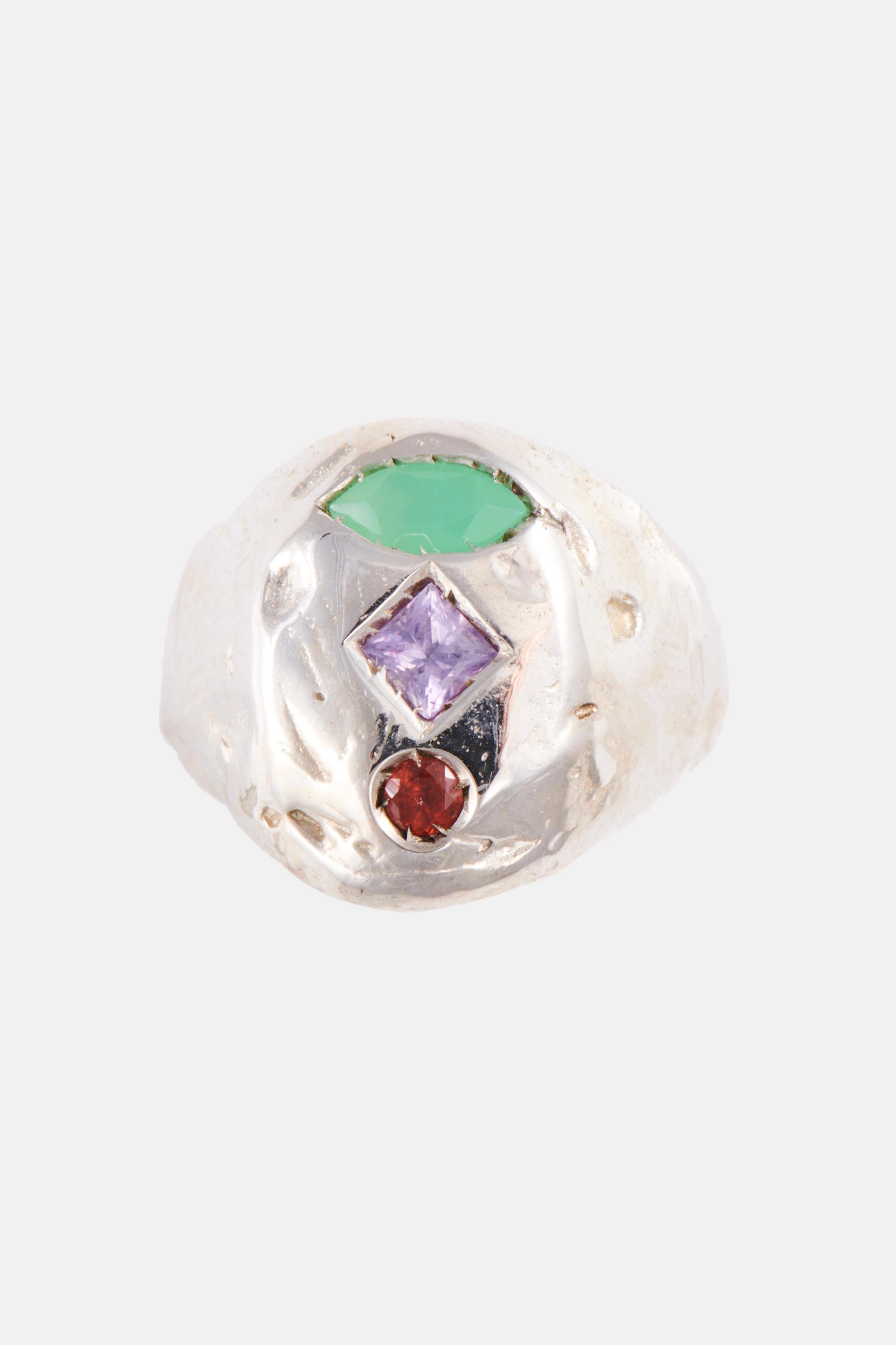 Voodoo Jewels Bold Shapes Placita anello chevalier taglia M