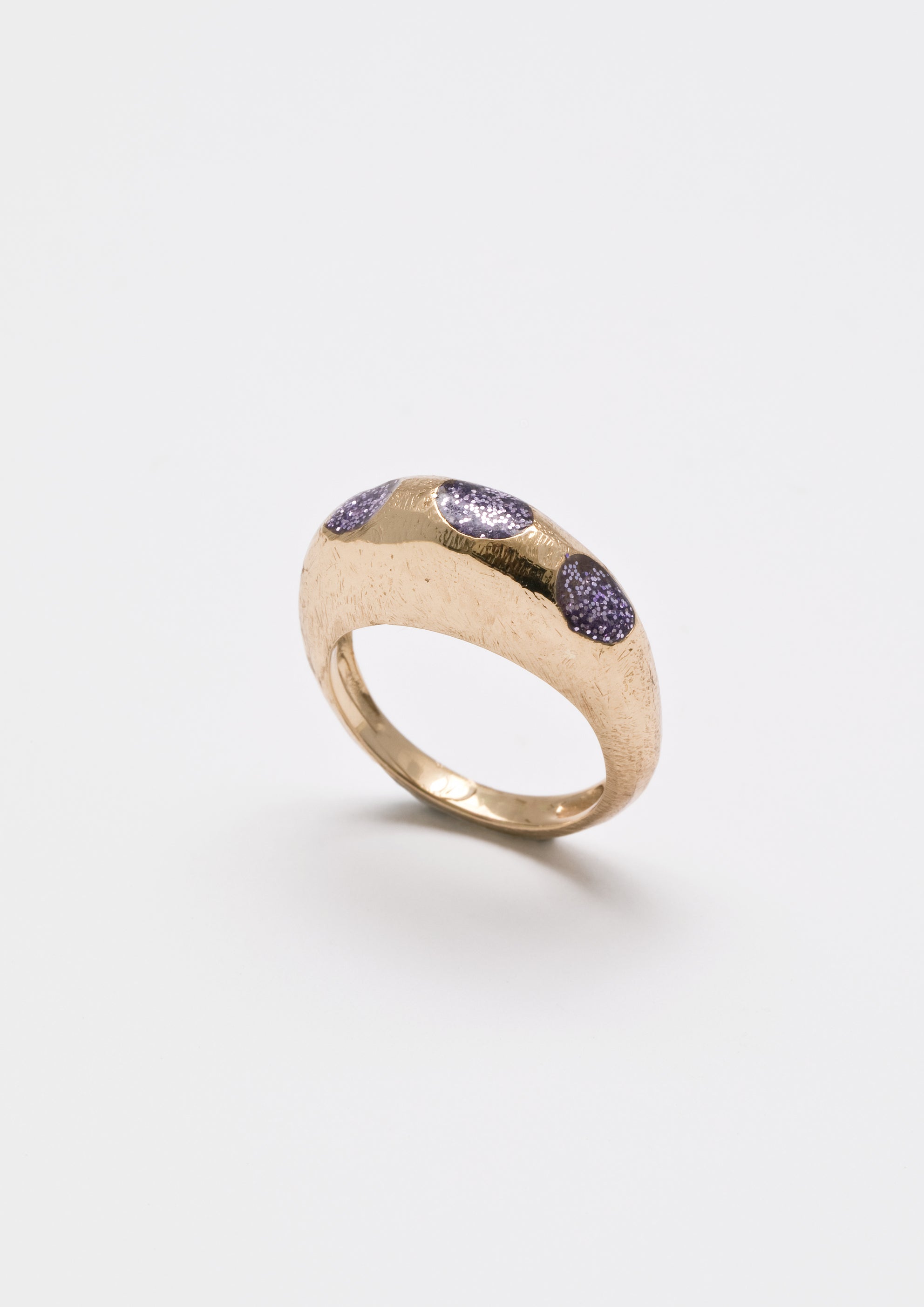 Voodoo Jewels Bold Shapes Veive anello placcato oro glitter taglia M