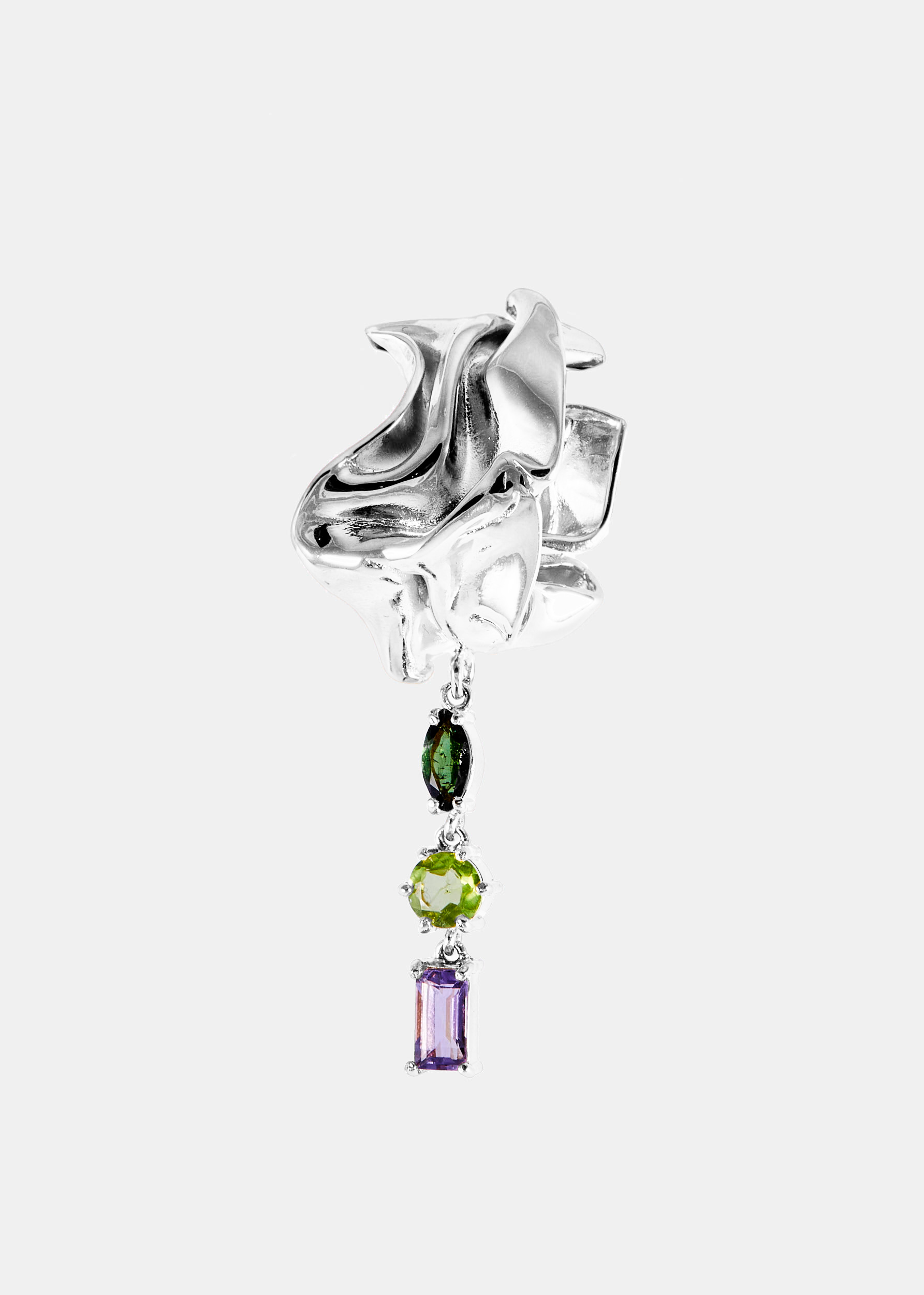Voodoo Jewels Bold Shapes Celaya earcuff oro pietre verdi