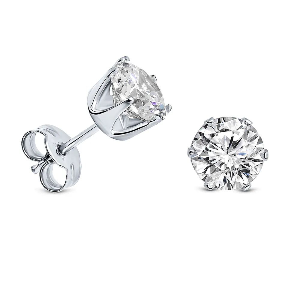 Miore orecchini oro bianco 9 kt zirconi