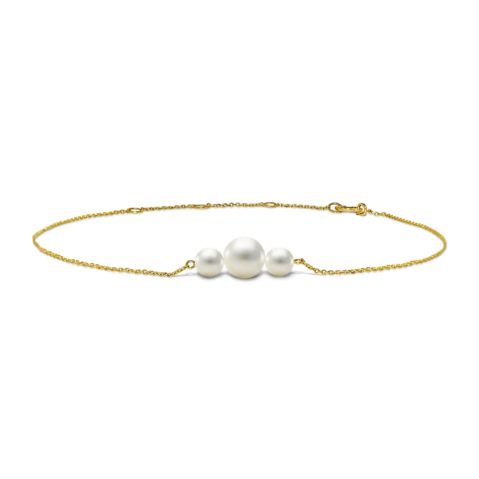 Miore Bracelet Bracciale Oro Giallo 14Kt Perla Coltivata