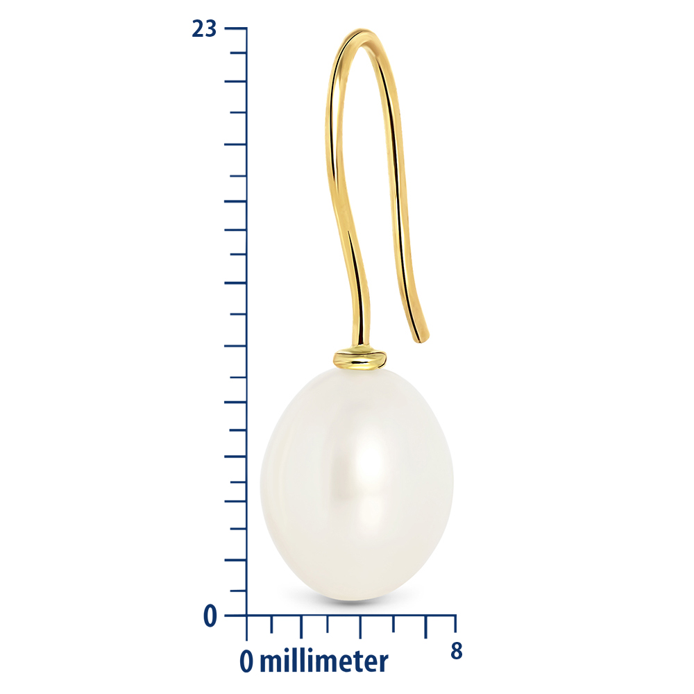 Miore Orecchini Oro Giallo 9KT Perla Acqua Dolce