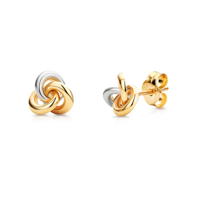 Miore Orecchini Oro Bicolore 9Kt 375