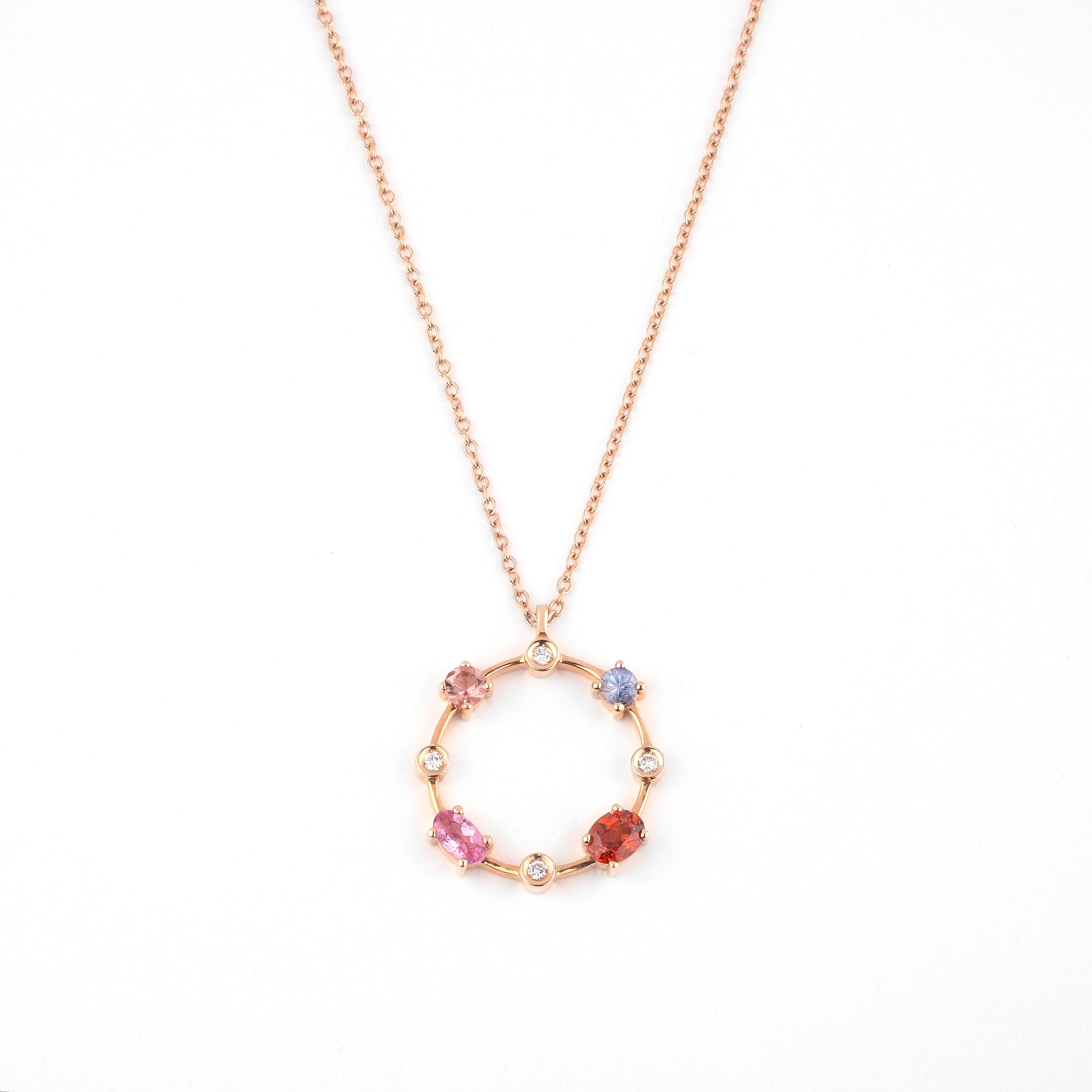 Noi Gioielli Firenze 1873 Incanto collana oro rosa cerchio 20 mm
