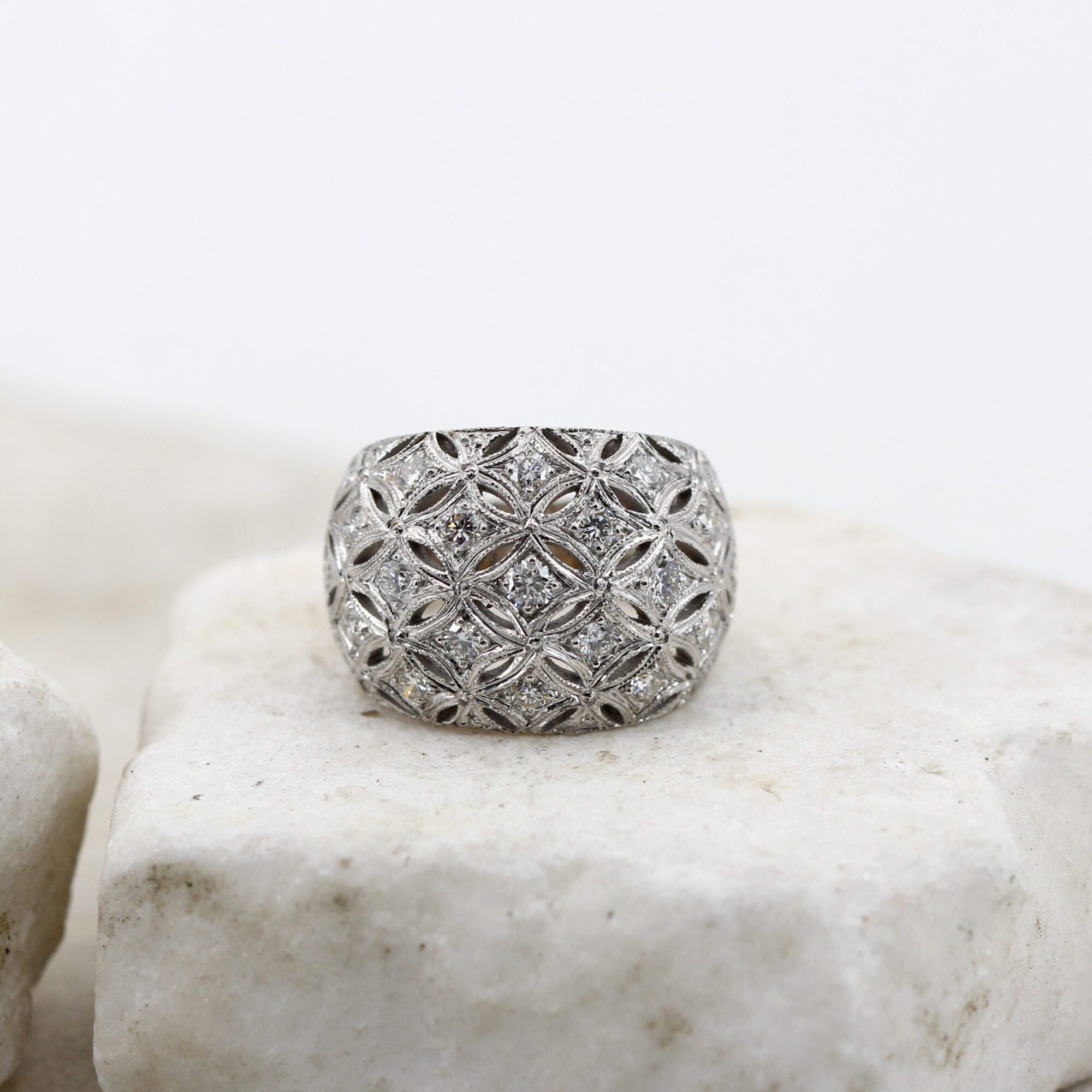 Anna Gioielli Fiorentino anello oro bianco diamanti 1,06 ct