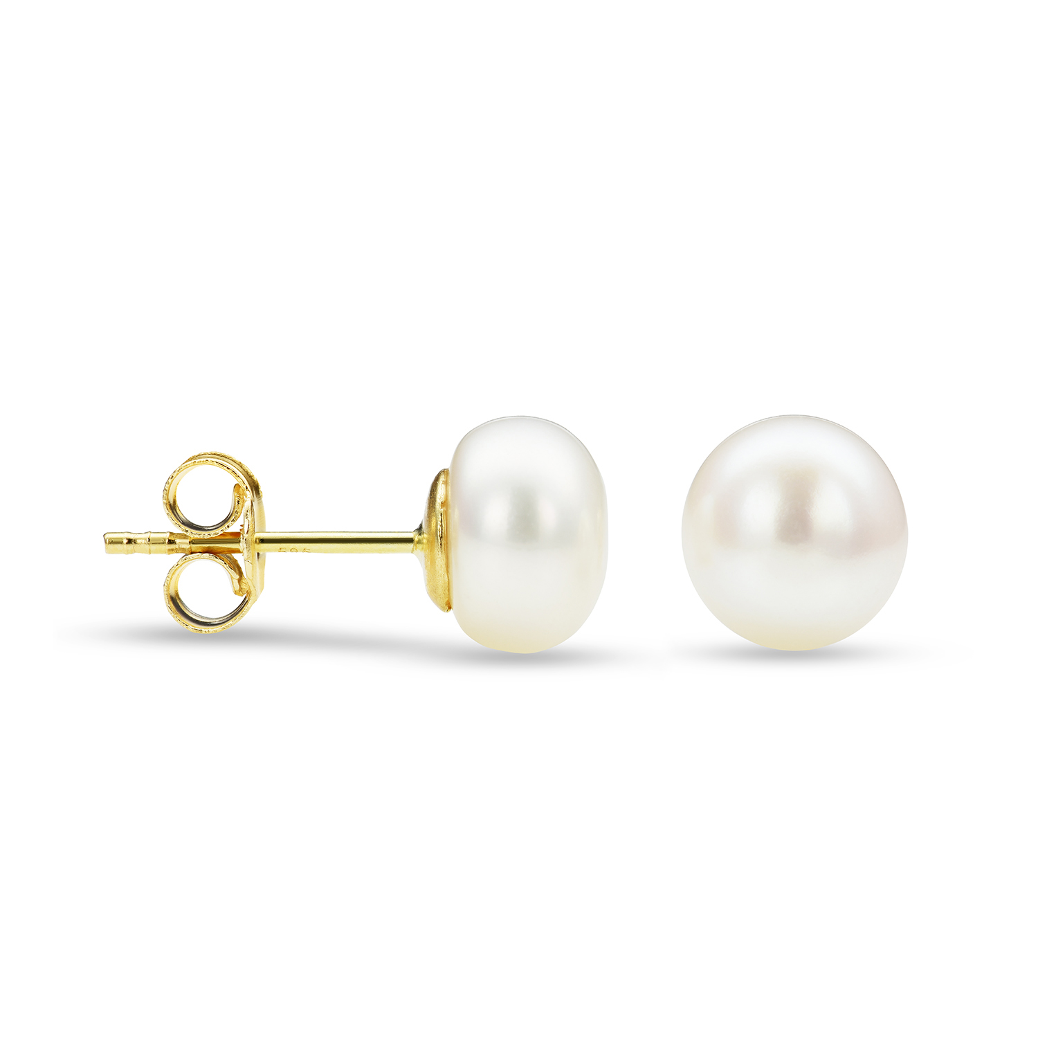 Miore Earrings Orecchini Oro Giallo Perla 14KT