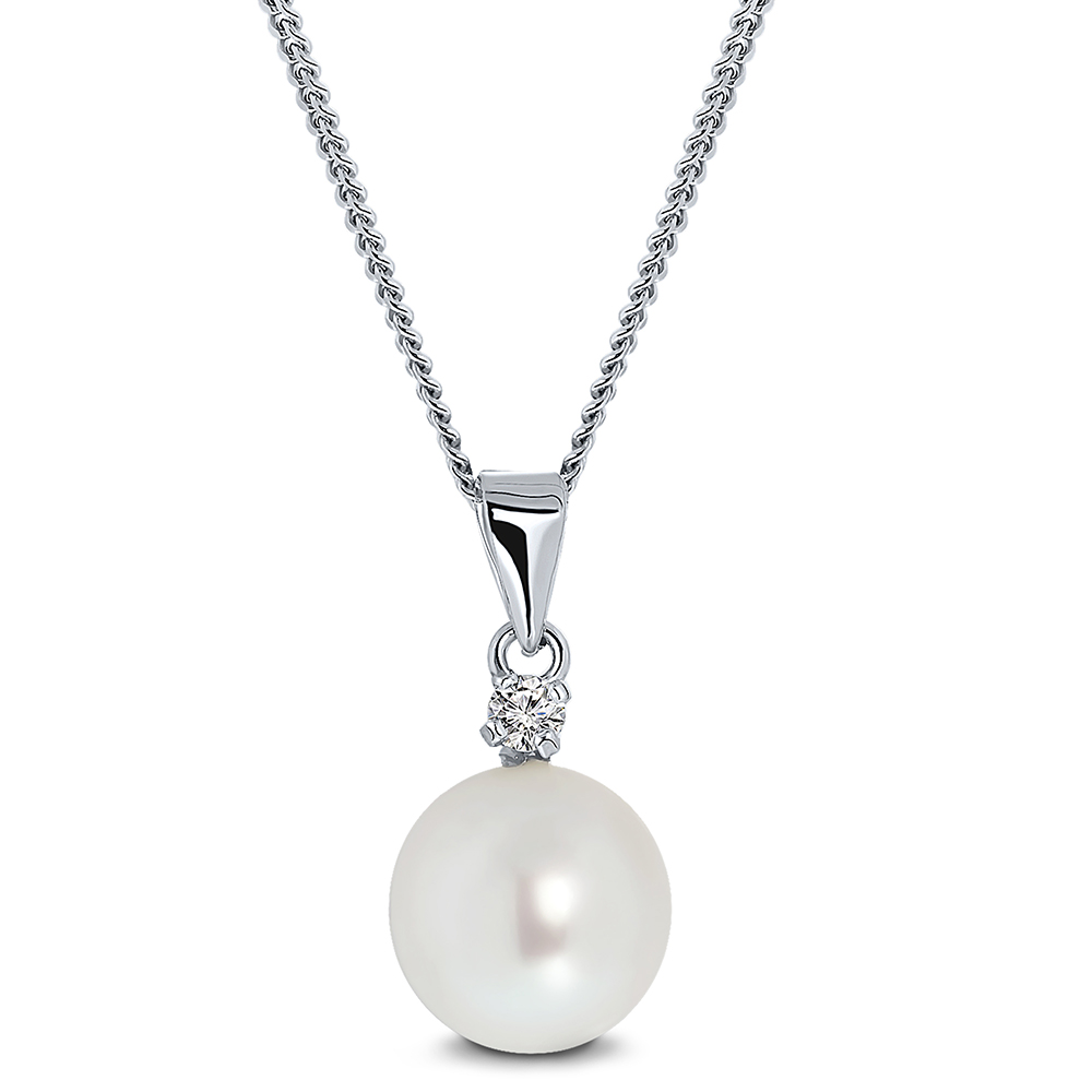 Miore Necklace Collana oro bianco 9kt perla acqua dolce