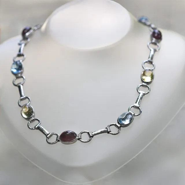 Anna Gioielli Le nostre Collane Collana argento pietre 50,7 cm