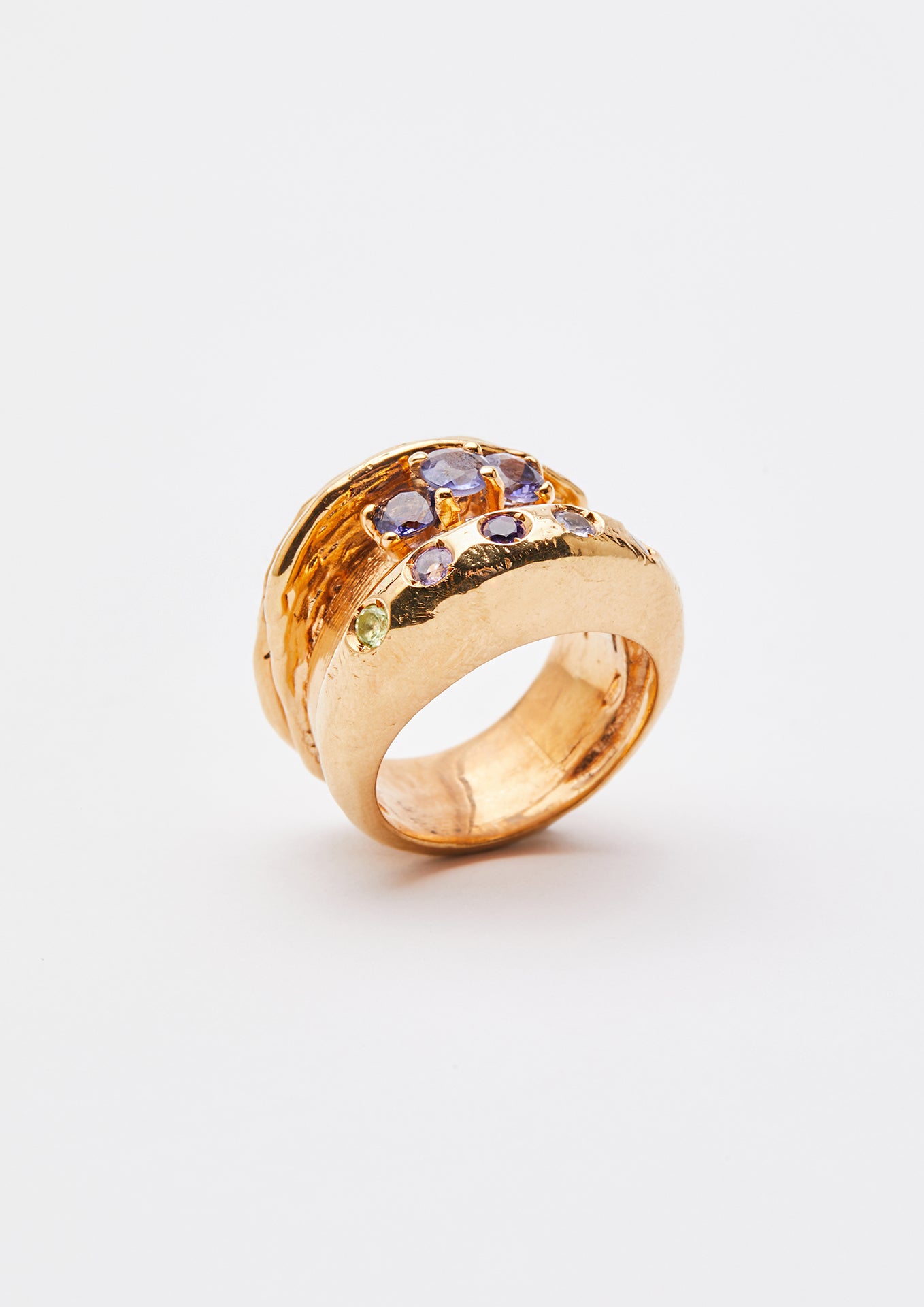 Voodoo Jewels Bold Shapes Fei anello oro pietre naturali