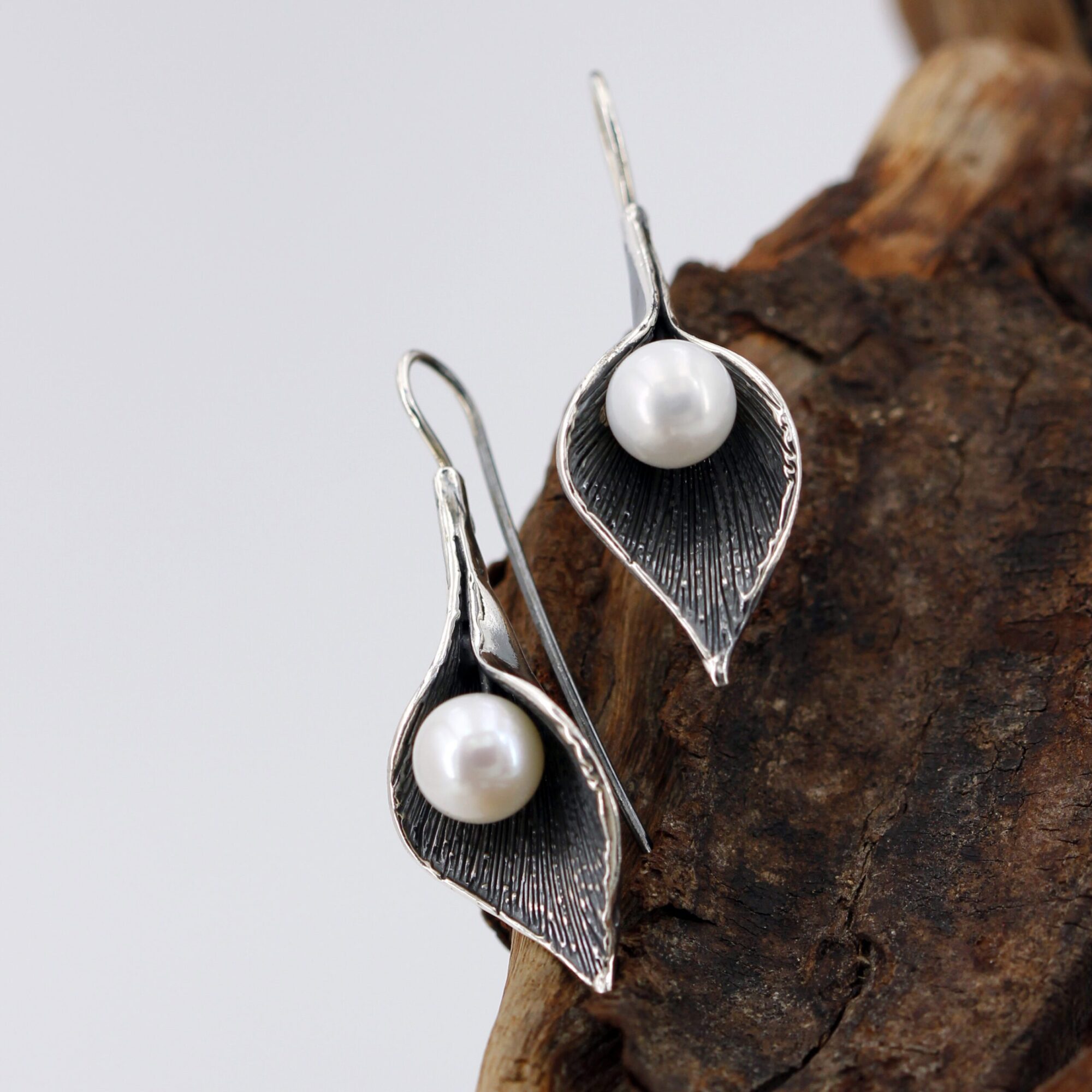 Anna Gioielli Calla Orecchini Argento con Perle 48 mm