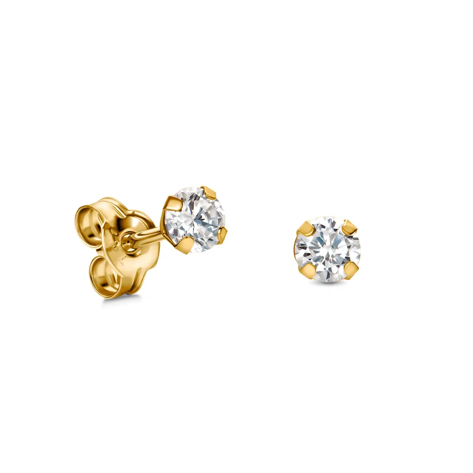 Miore Earrings Orecchini Oro Giallo 9Kt Zirconia
