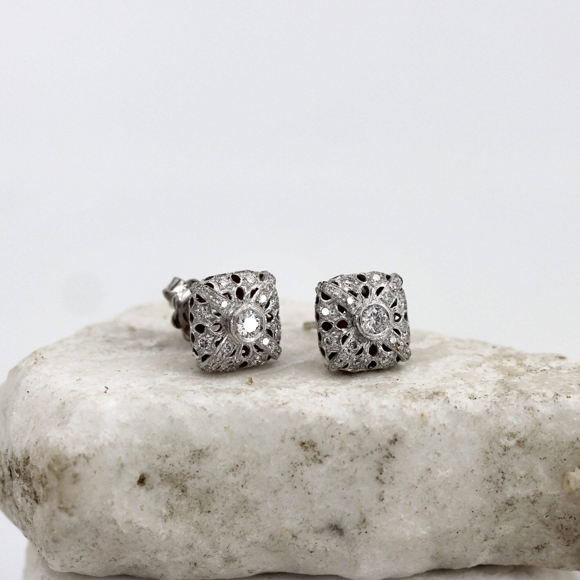 Anna Gioielli Stile Orafo Fiorentino orecchini oro bianco 0,57 ct
