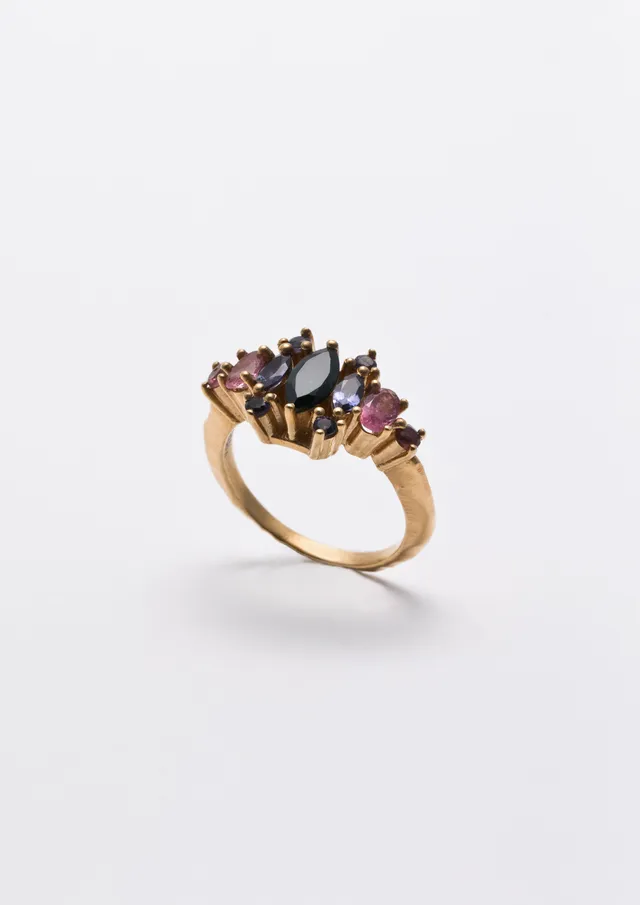 Voodoo Jewels Bold Shapes Kamala anello tormaline tanzaniti