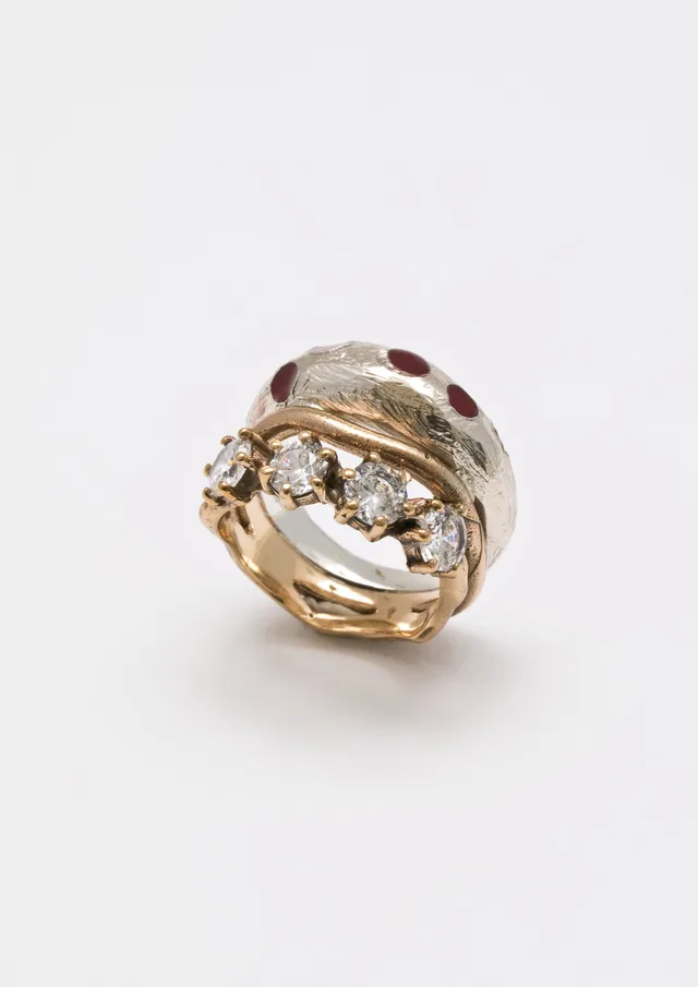Voodoo Jewels Bold Shapes Laran anello bronzo pietre glitter