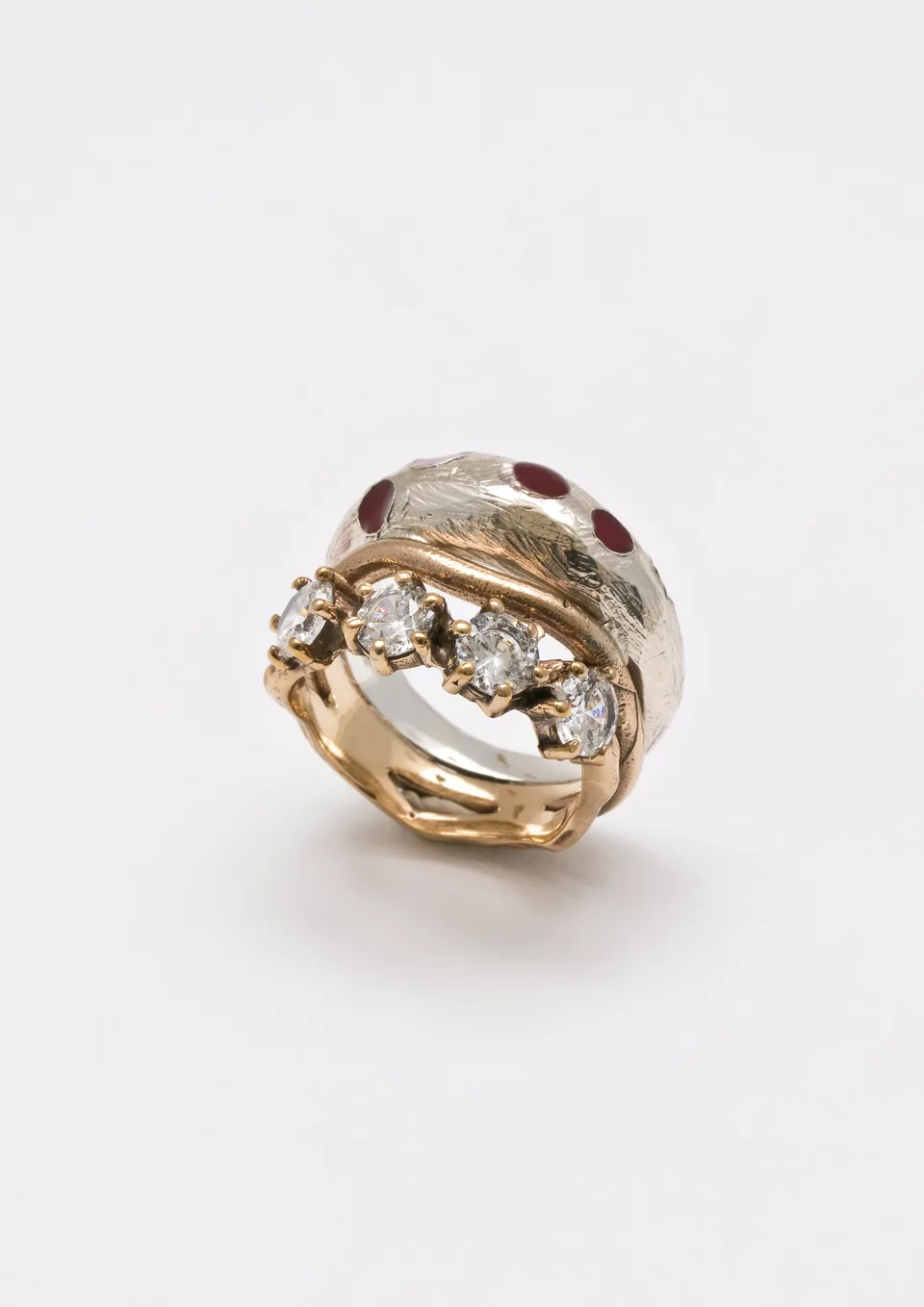 Voodoo Jewels Bold Shapes Laran anello bronzo pietre glitter