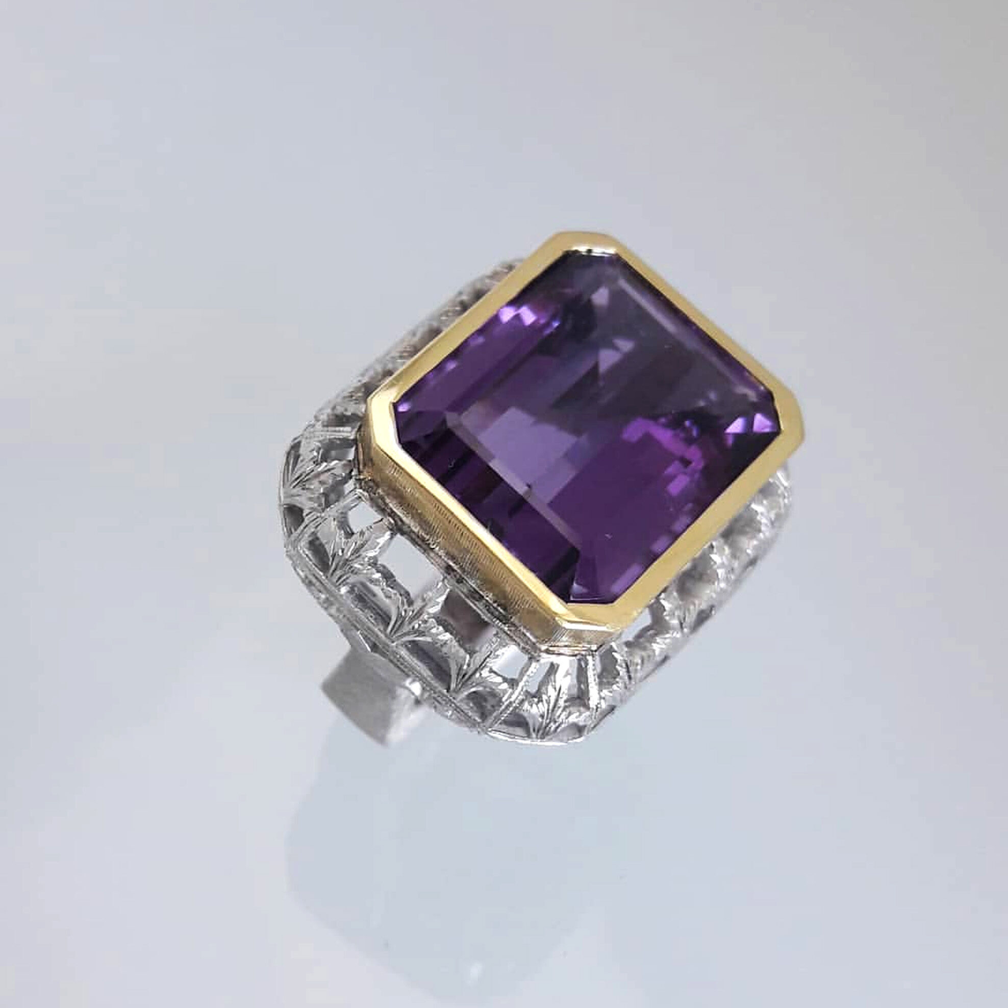 Jolly Jewels anello oro argento ametista 29 ct fiorentino