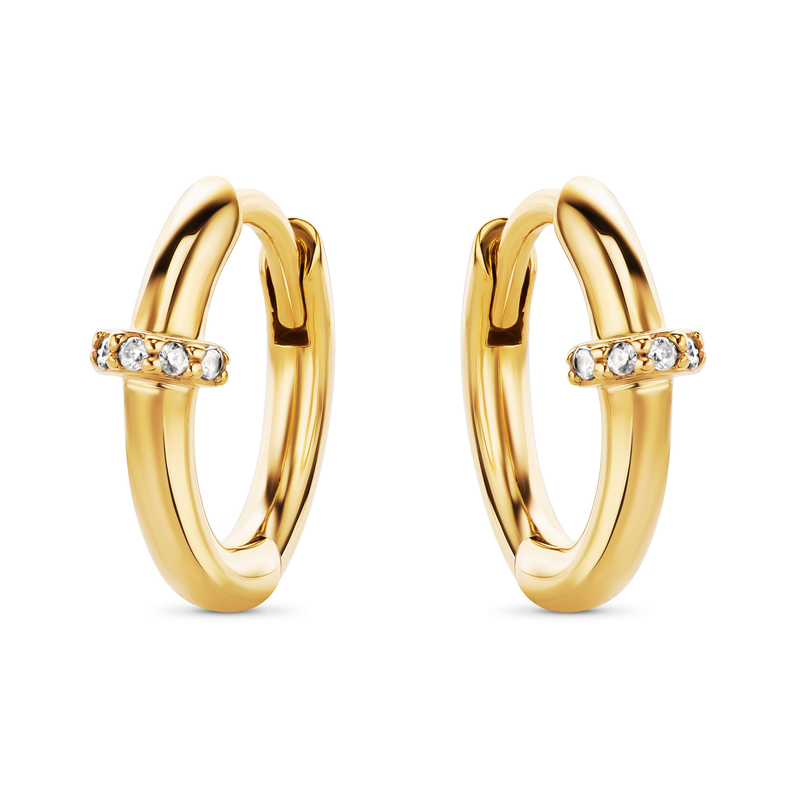 Miore Earrings orecchini argento dorato zirconia cubica