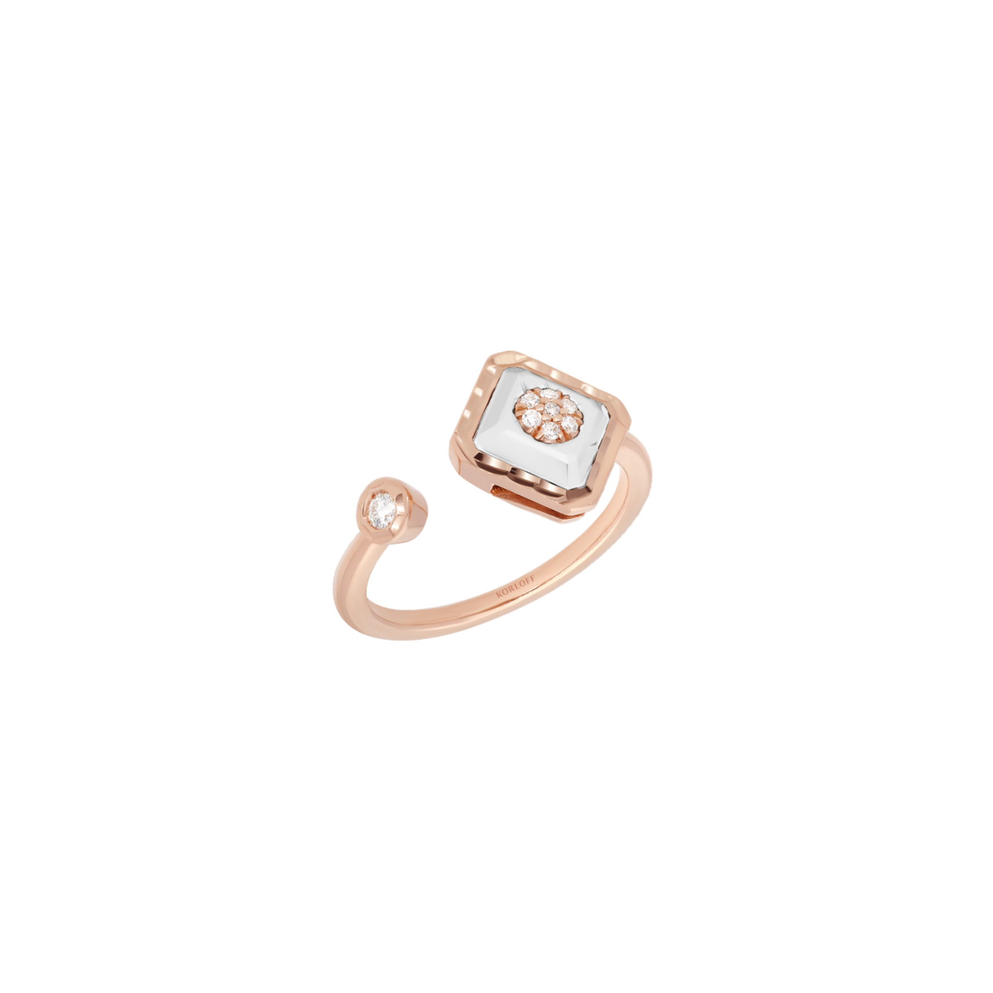 Korloff Toi & Moi JL-JJPR03 anello oro rosa madreperla