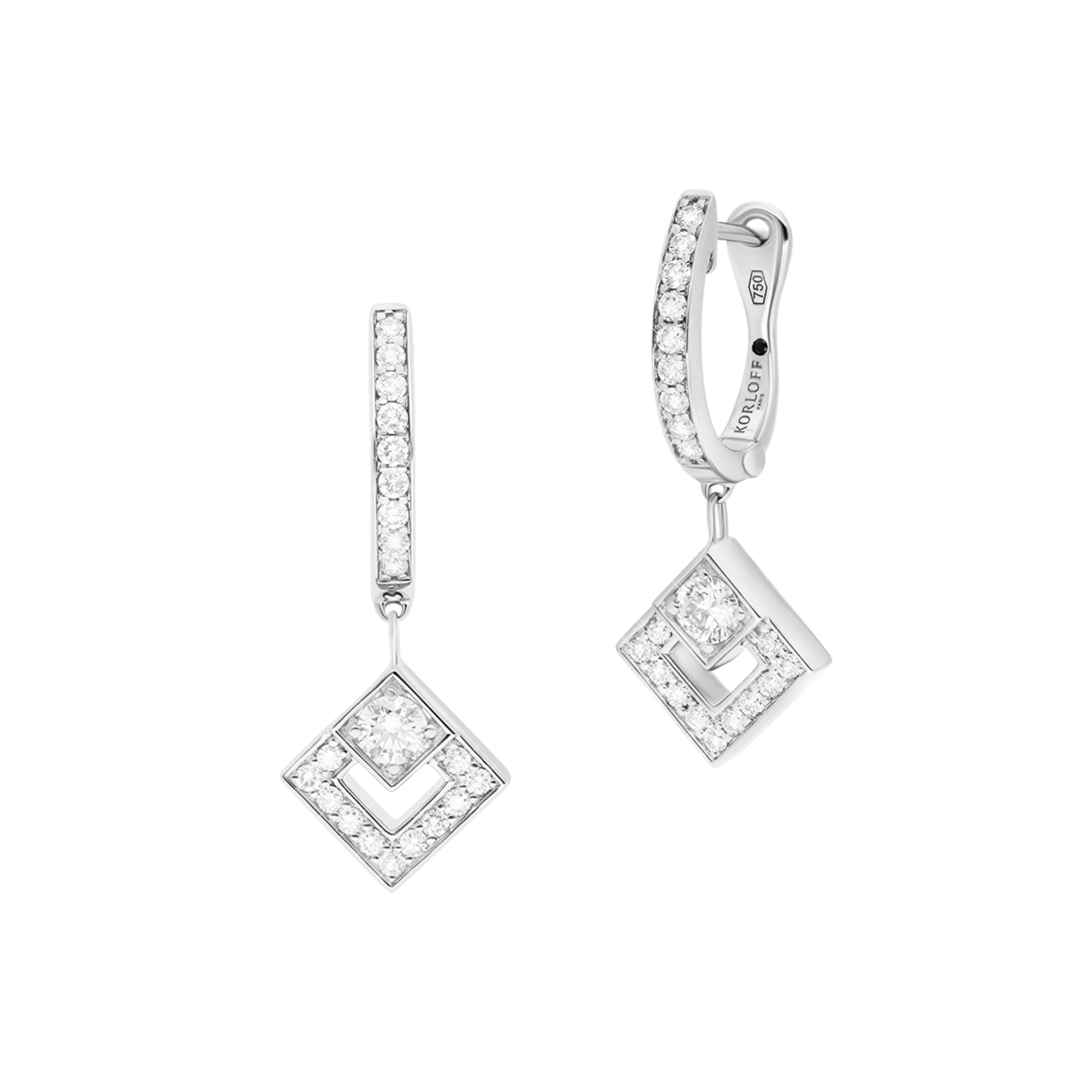 Korloff Eclat JEE07 orecchini oro bianco diamanti