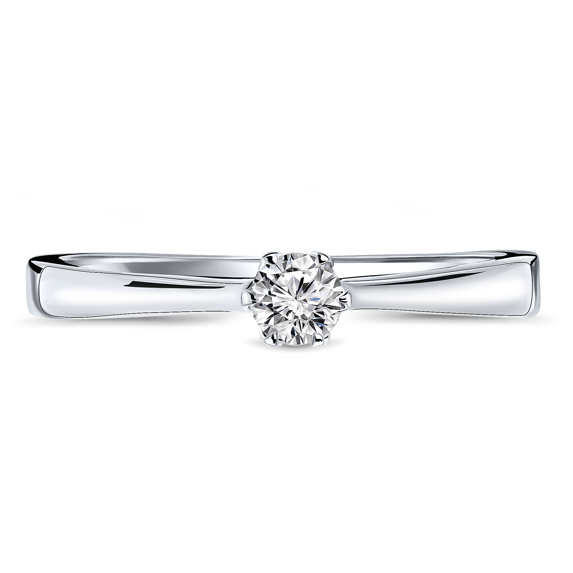 Miore Anello Oro Bianco 14KT Liscio