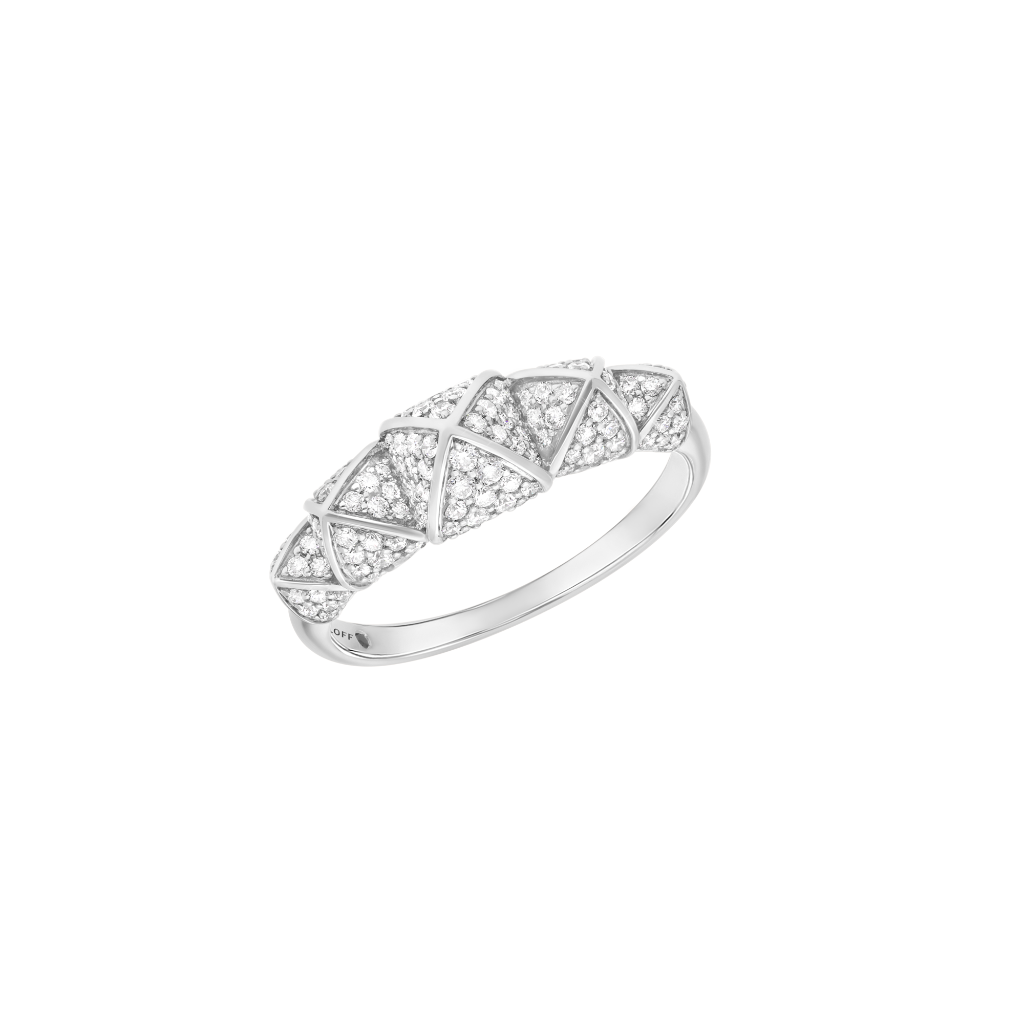 Korloff Korlove JKVR02 anello oro bianco diamanti 5 cuori 52