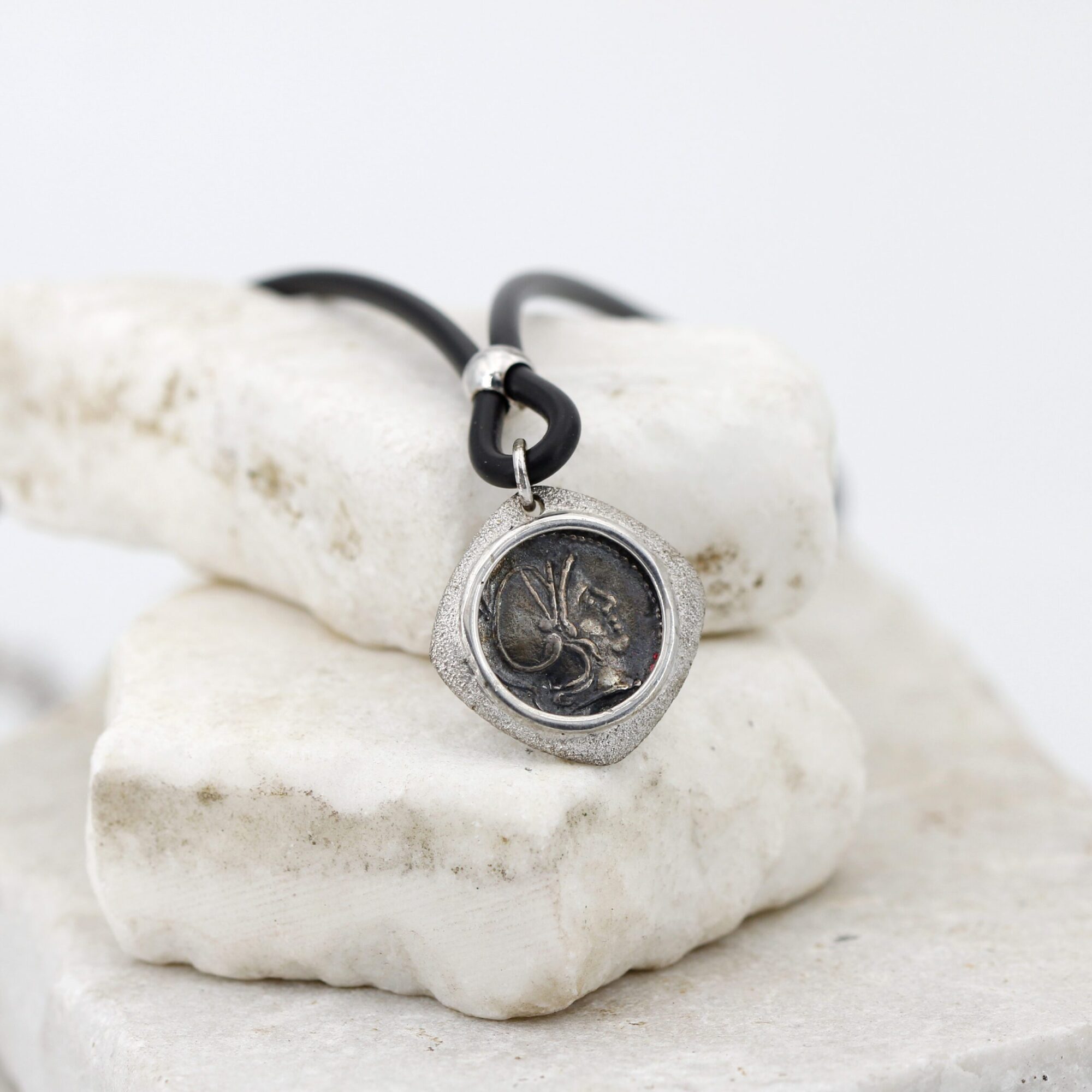 Anna Gioielli Monete Romane Pendente Argento Moneta 8.2 g