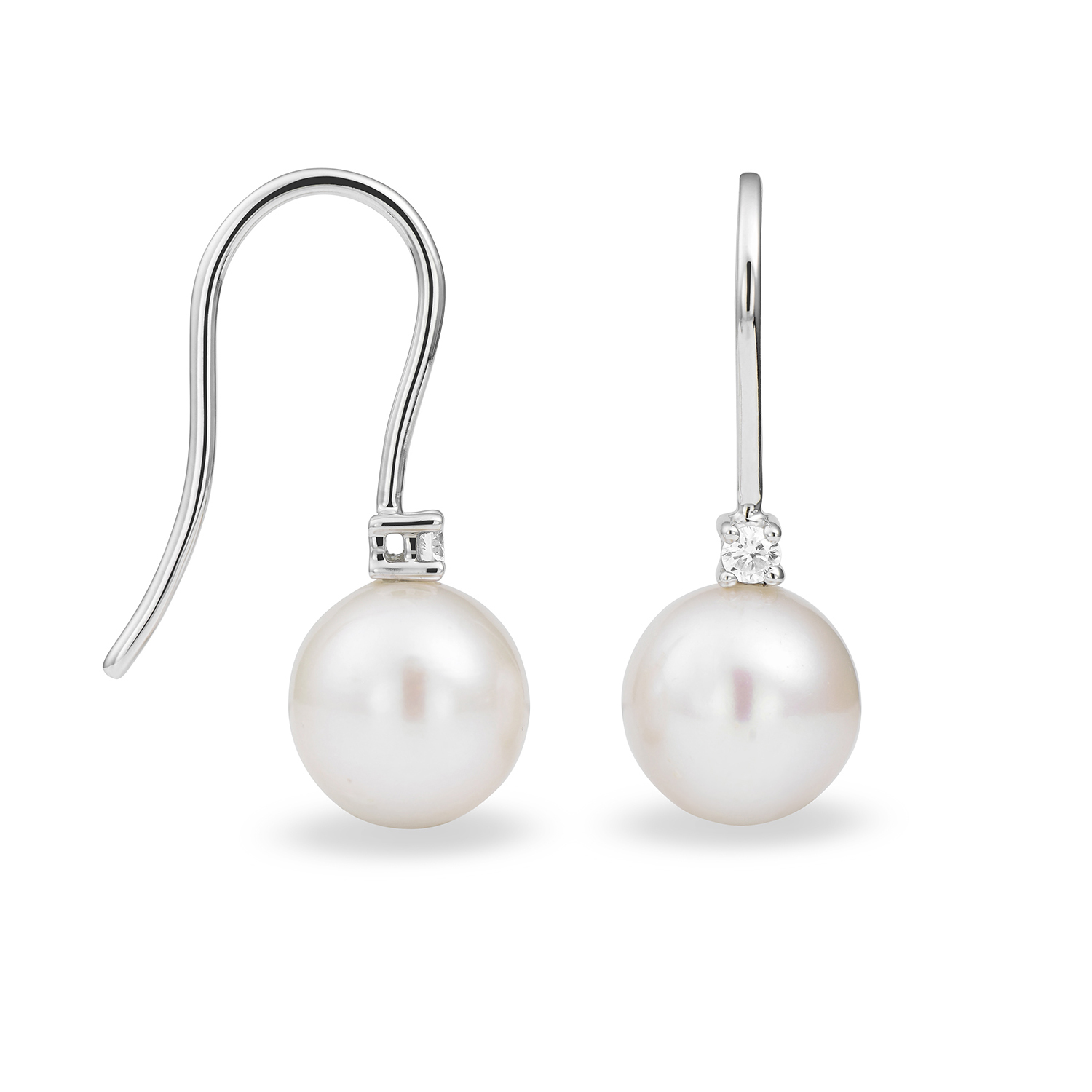 Miore Earrings Orecchini oro bianco 14kt perla coltivata