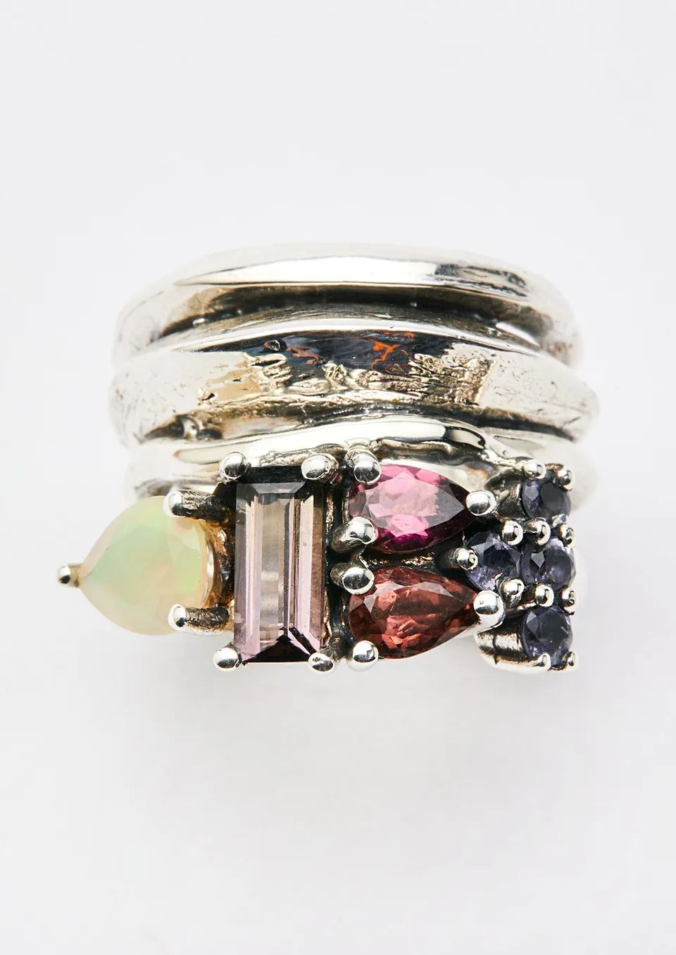 Voodoo Jewels Bold Shapes Siko anello tormaline M