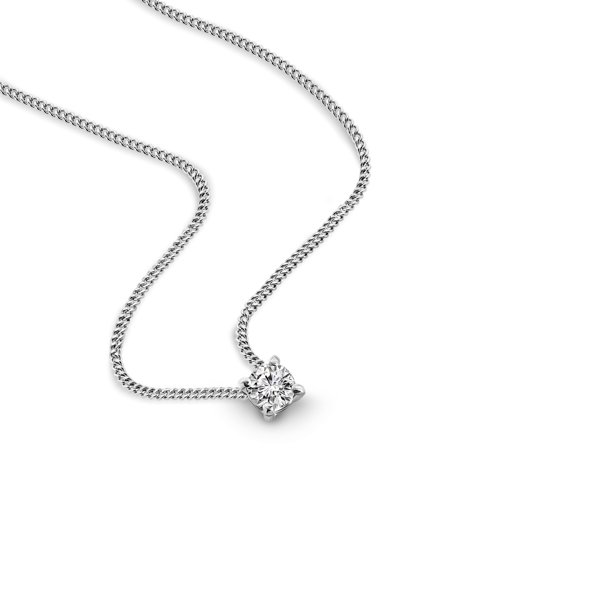Miore Collana Oro Bianco 14 Kt (585)