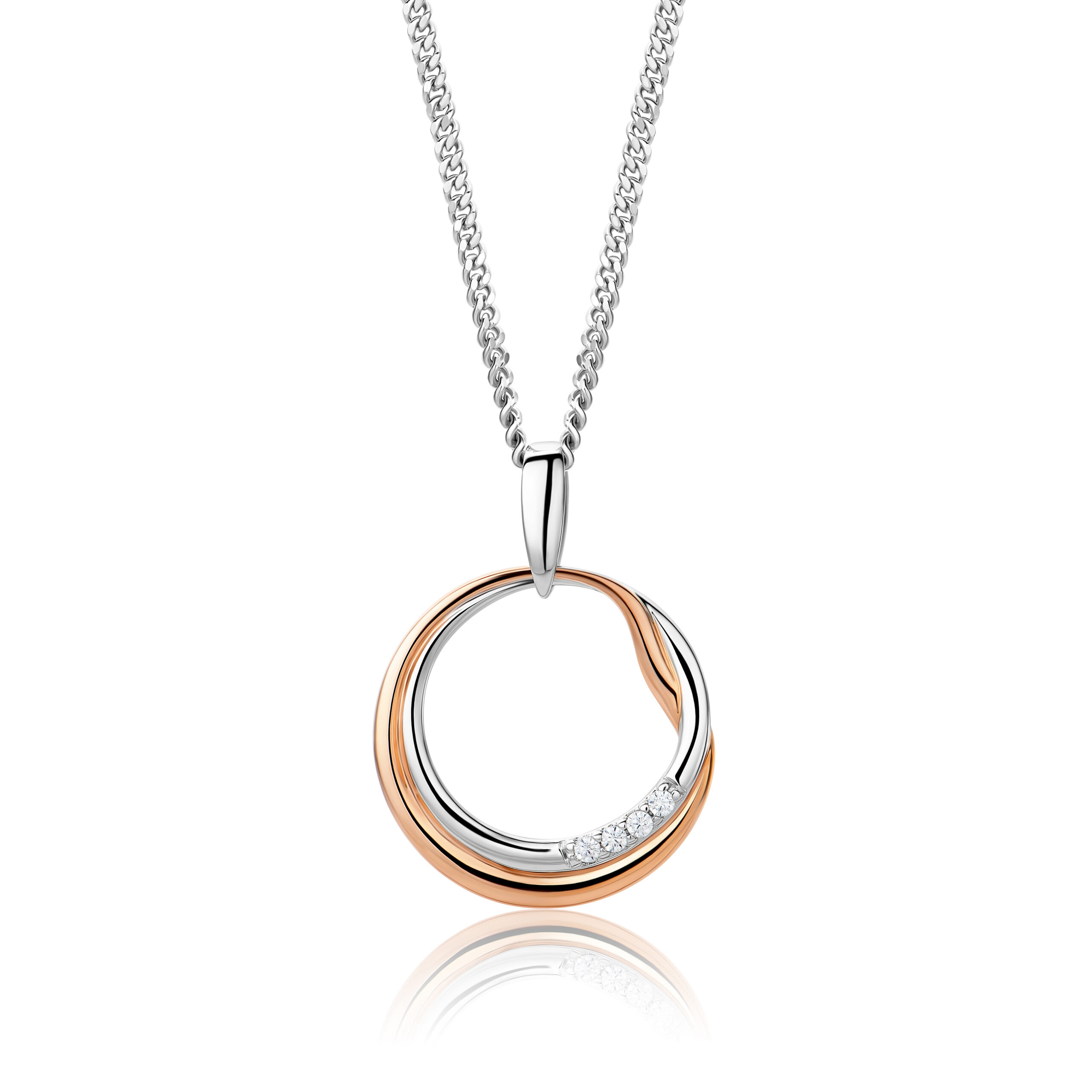 Miore Collana Argento 925 Zirconia Cubica