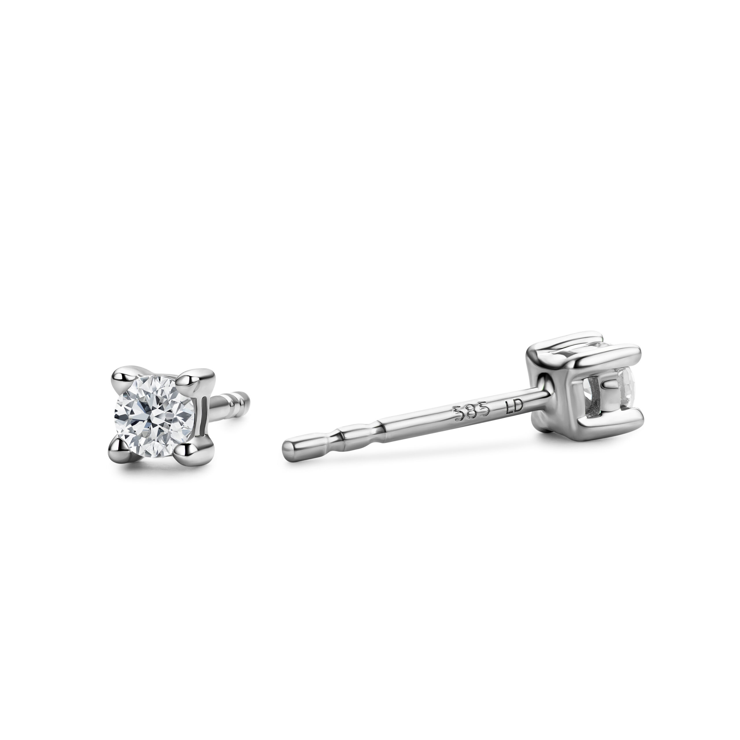Miore Orecchini Oro Bianco 14Kt 585 Classici