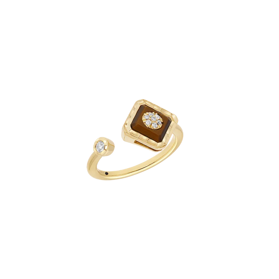 Korloff Je Play JJPR03 anello oro giallo occhio tigre
