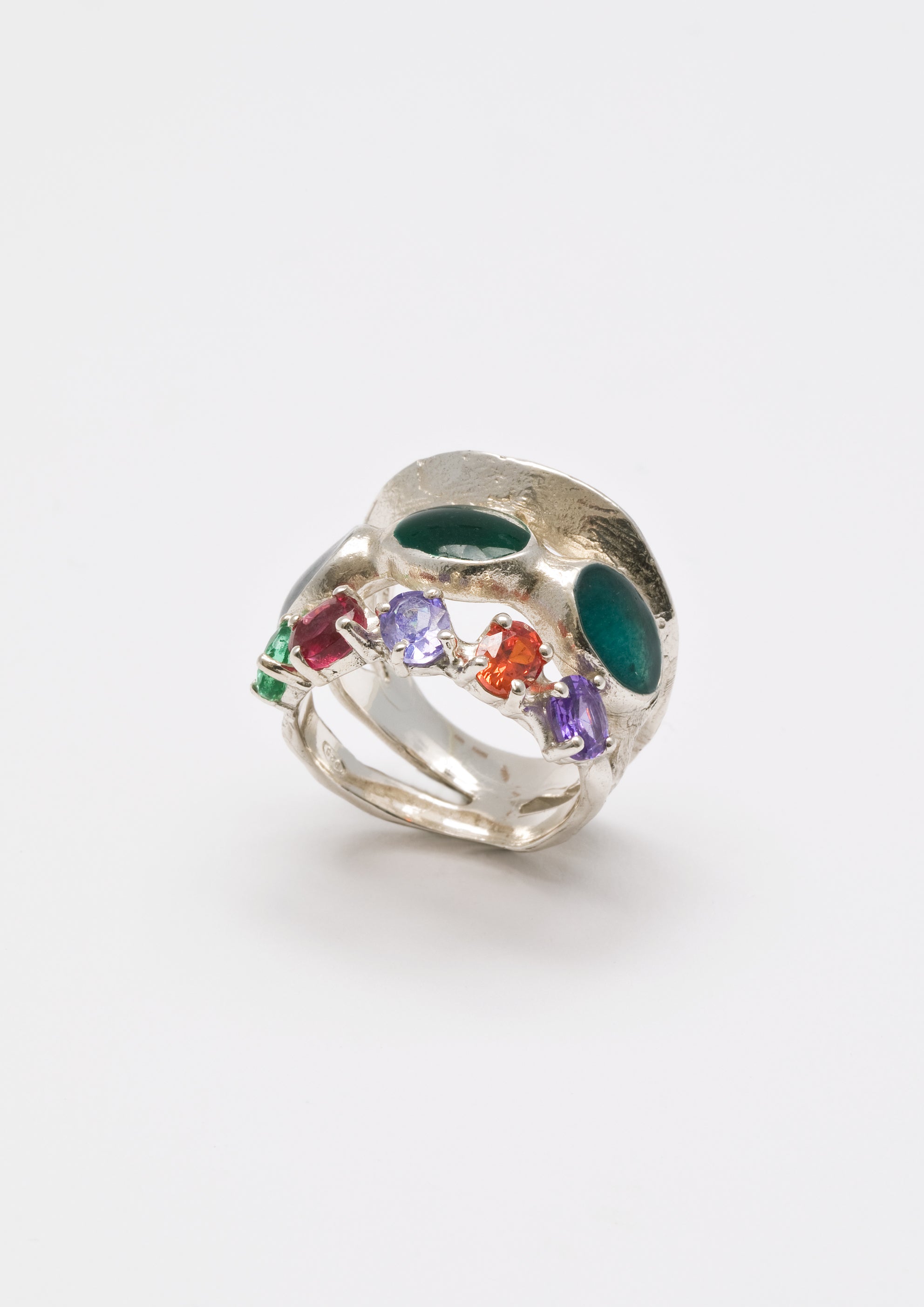 Voodoo Jewels Bold Shapes Sana anello argento pietre glitter