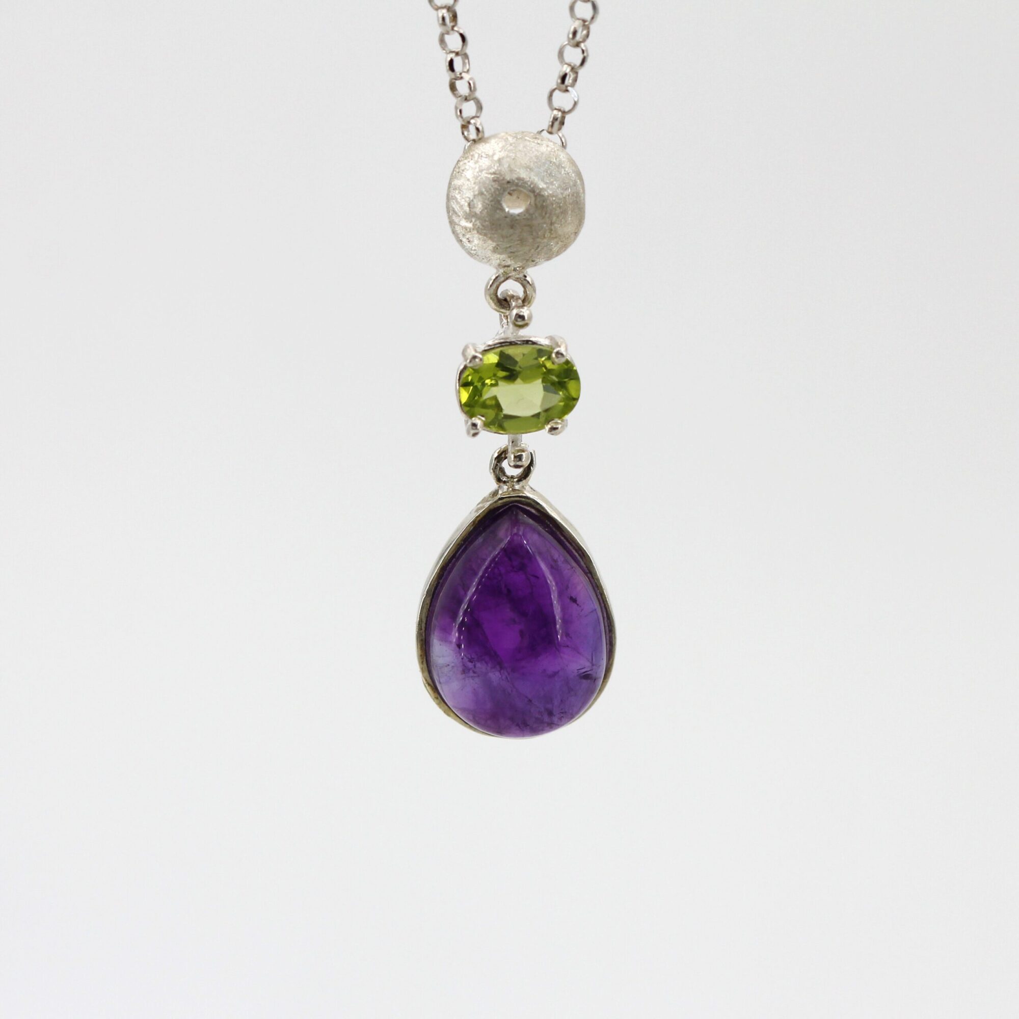 Anna Gioielli Pendenti Pendente argento ametista peridoto 46cm