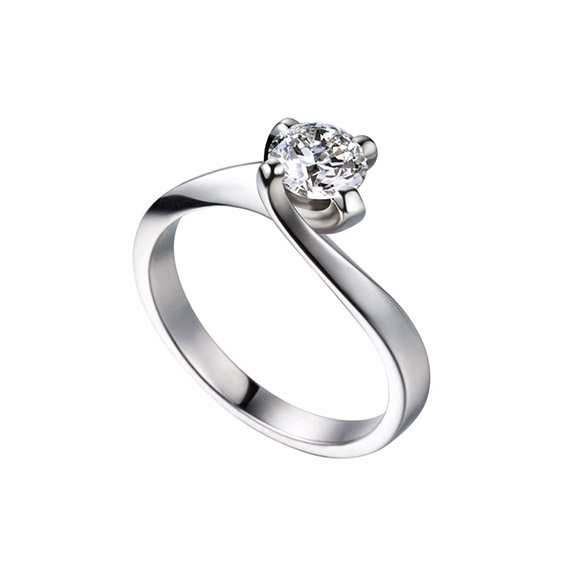 Polello Sì Lo Voglio Anello Solitario platino diamante