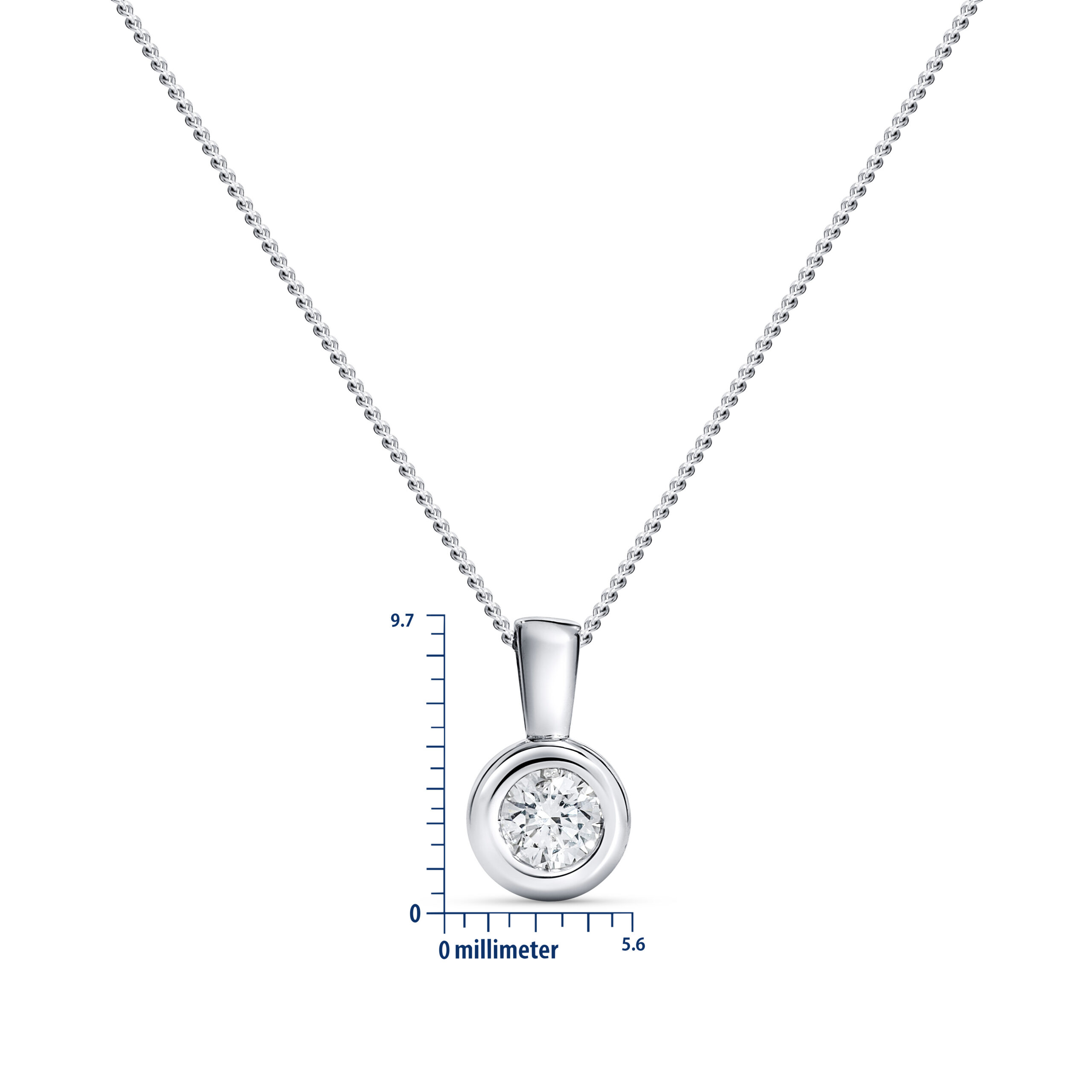 Miore Collana Oro Bianco 14 Kt (585)