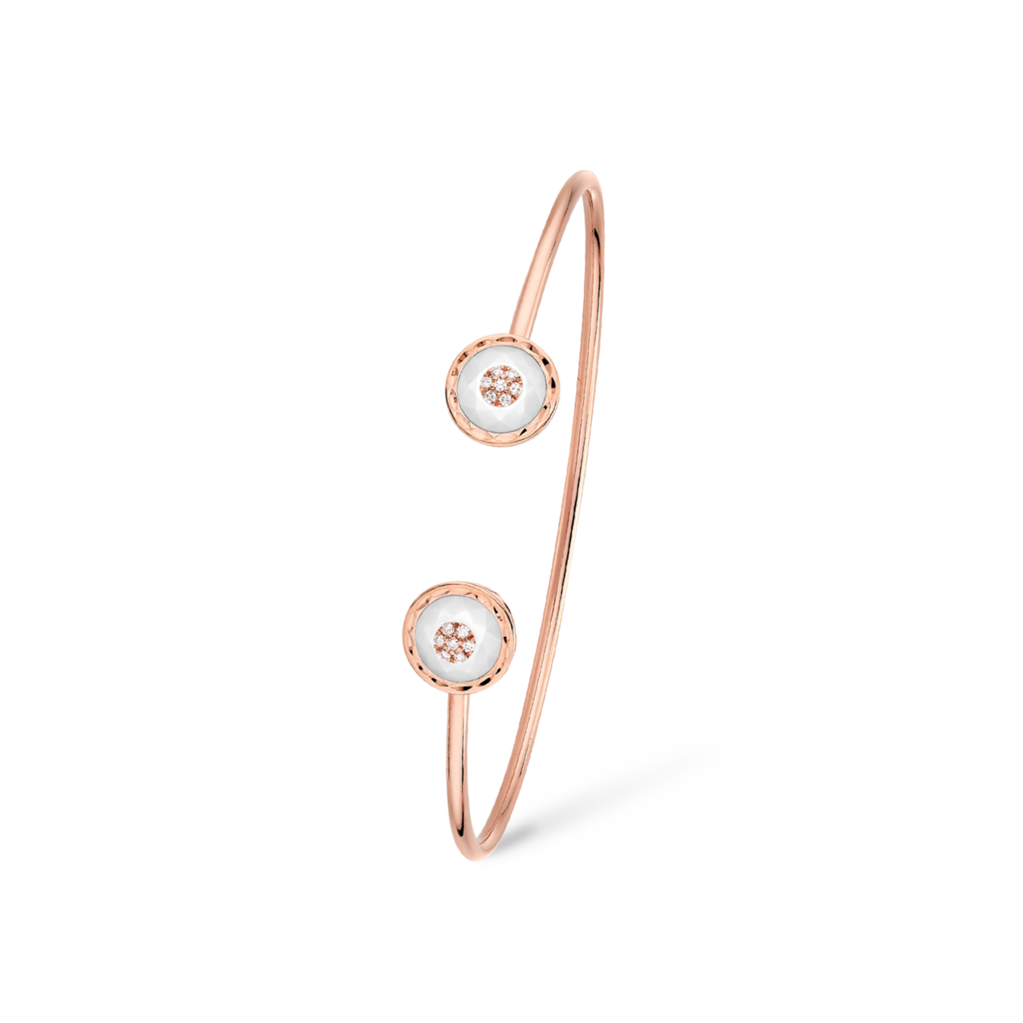 Korloff Je Play Jonc Toi&Moi Bracciale oro rosa madreperla 16 cm