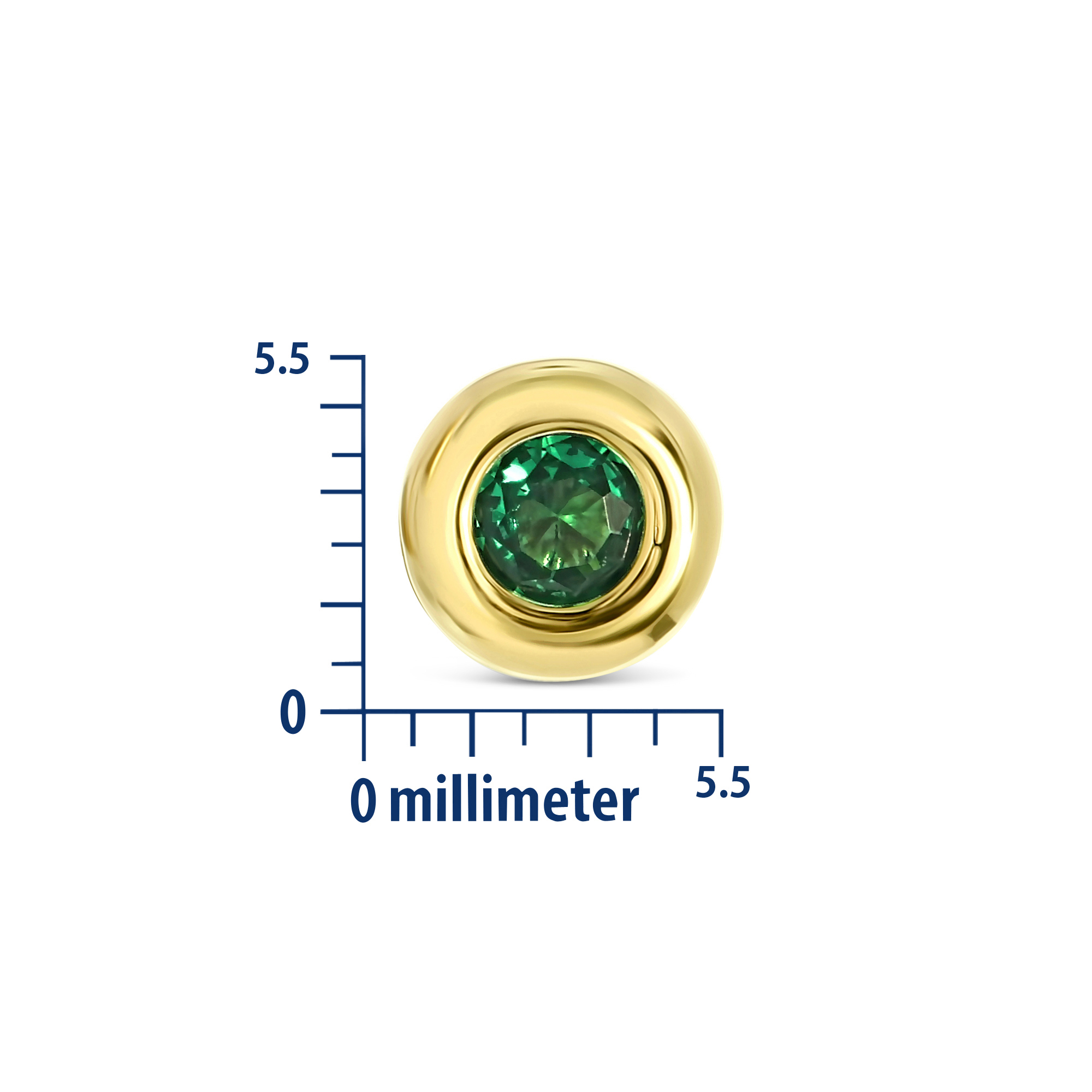 Miore Orecchini oro giallo 9kt smeraldo creato
