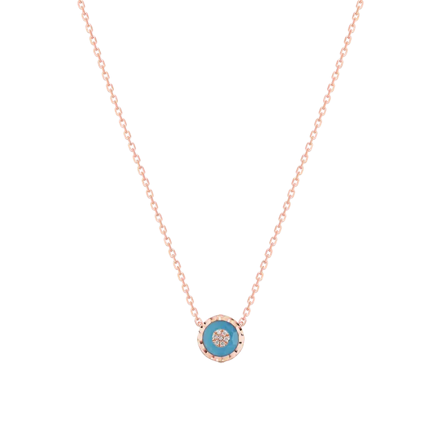 Korloff Je Play JL-JJPP02 collana oro rosa turchese diamanti
