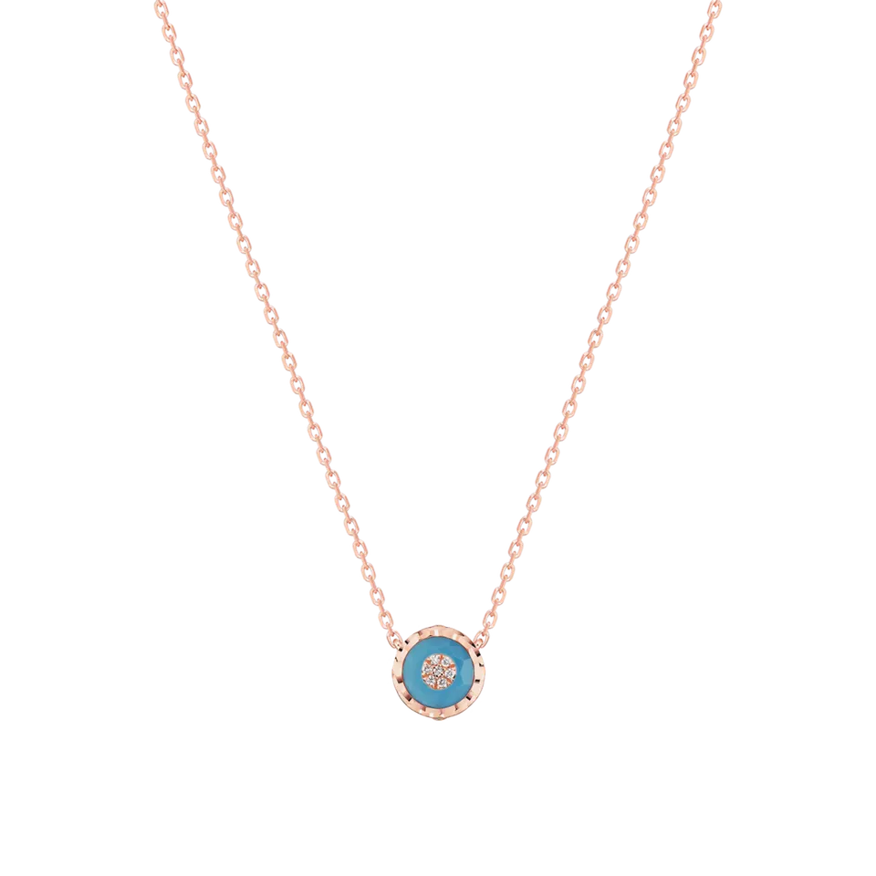 Korloff Je Play JL-JJPP02 collana oro rosa turchese diamanti