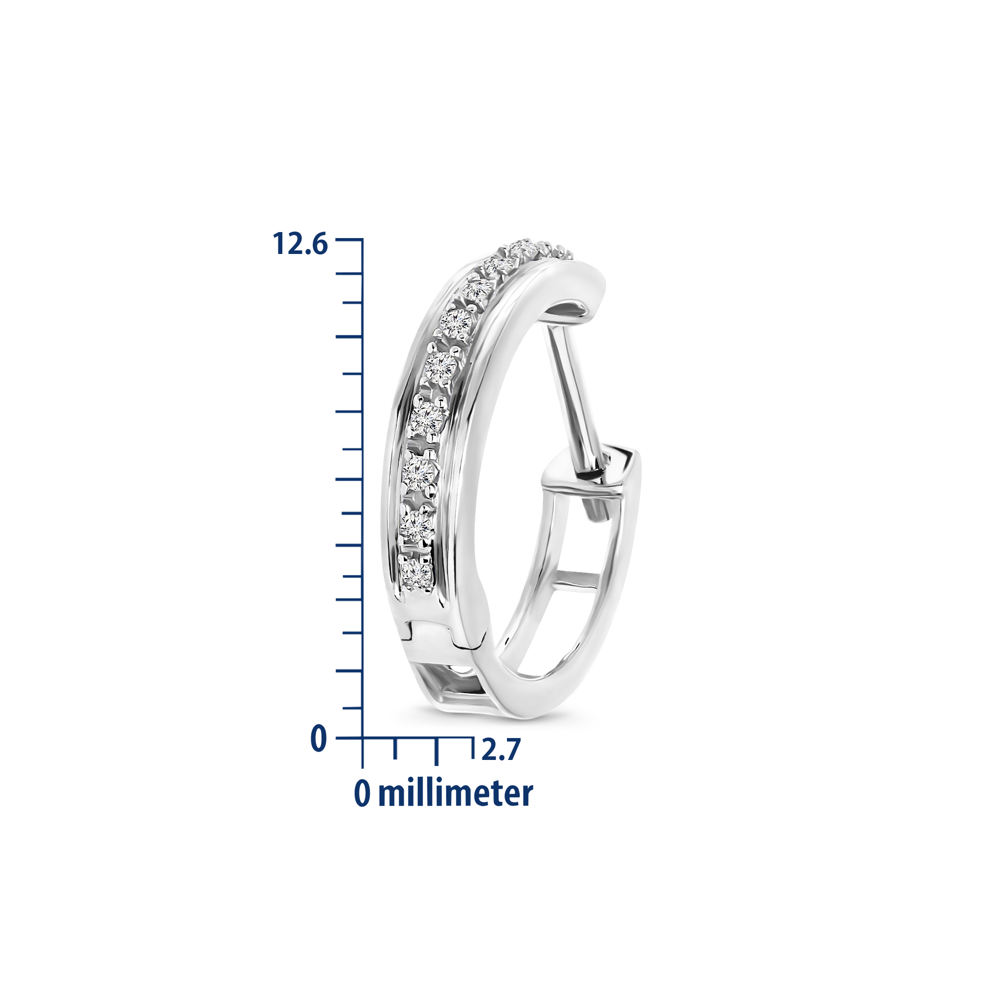 Miore Orecchini Oro Bianco 9 Kt 375