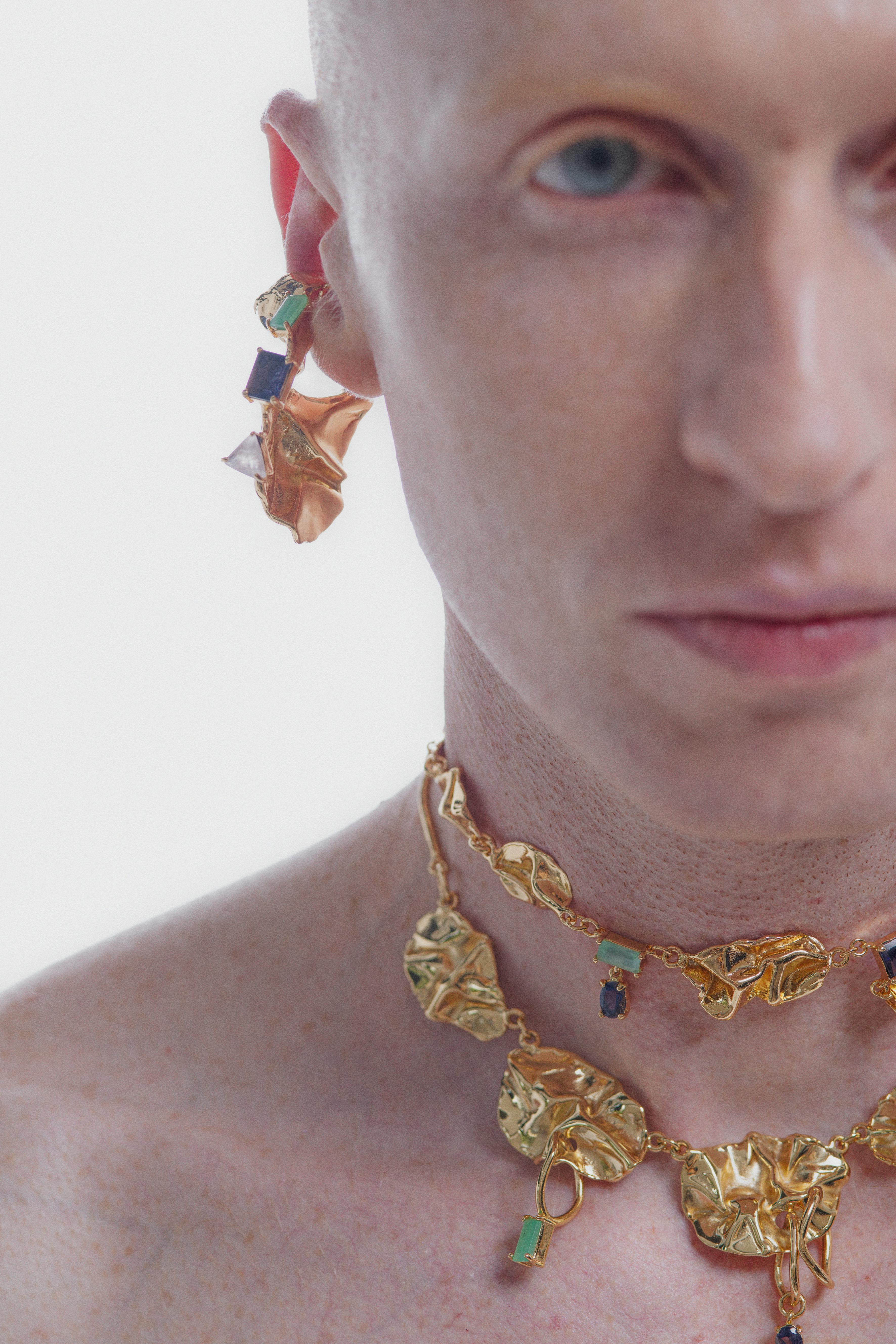 Voodoo Jewels Bold Shapes Javilla Collana Oro Ciondoli